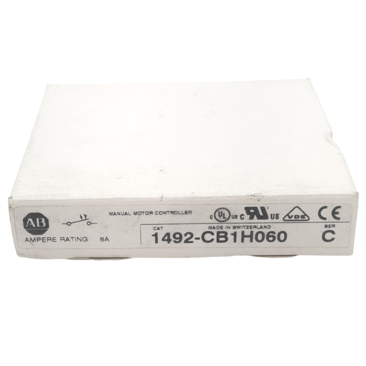 New Allen Bradley 1492-CB1H060 Circuit Breaker, 1-Pole, 6A, 277VAC Max, DIN Rail