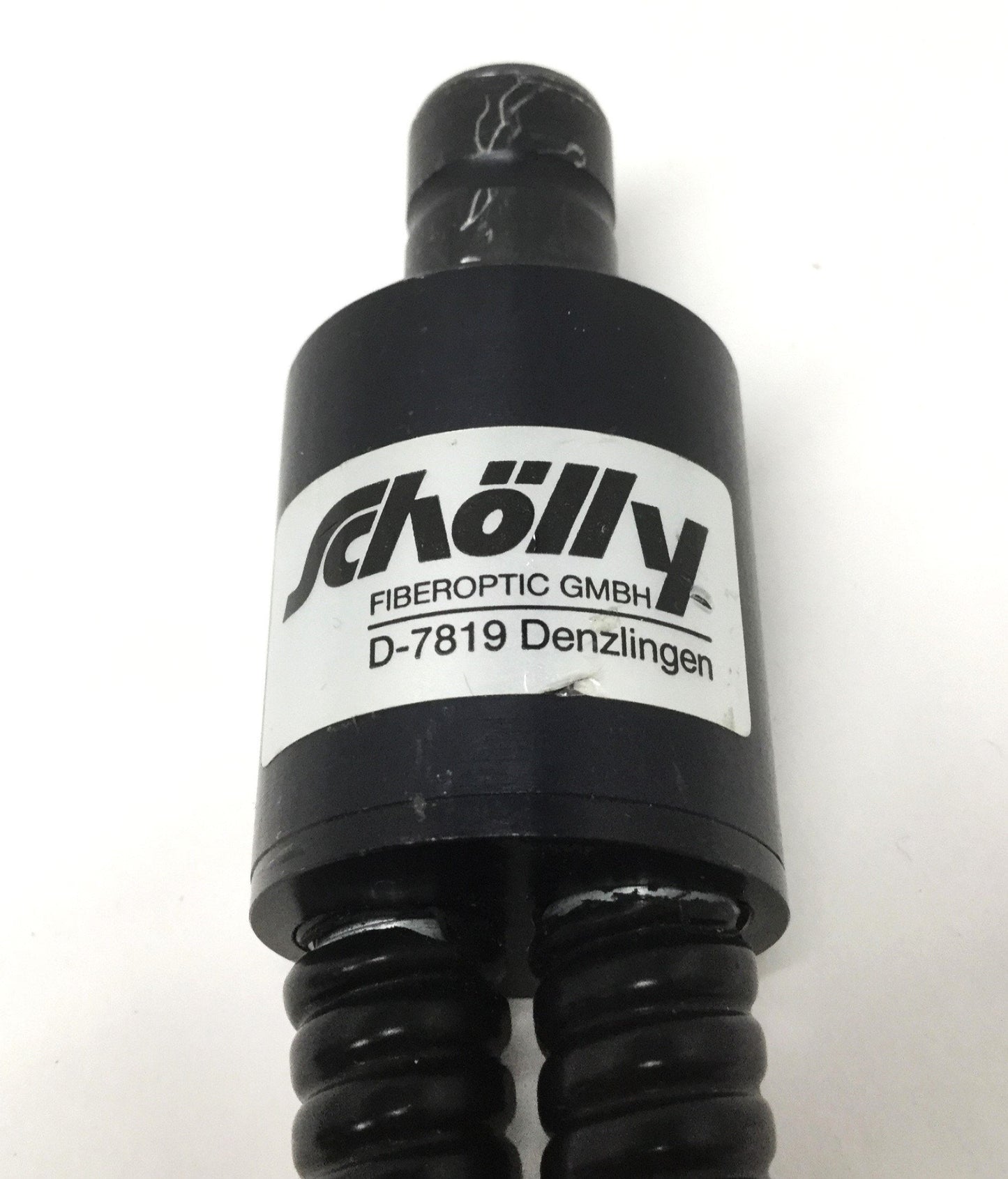 Used Scholly Flexible Bifurcated Dual Fiber Optic Light Guide 1m Long, Ø15mm Input