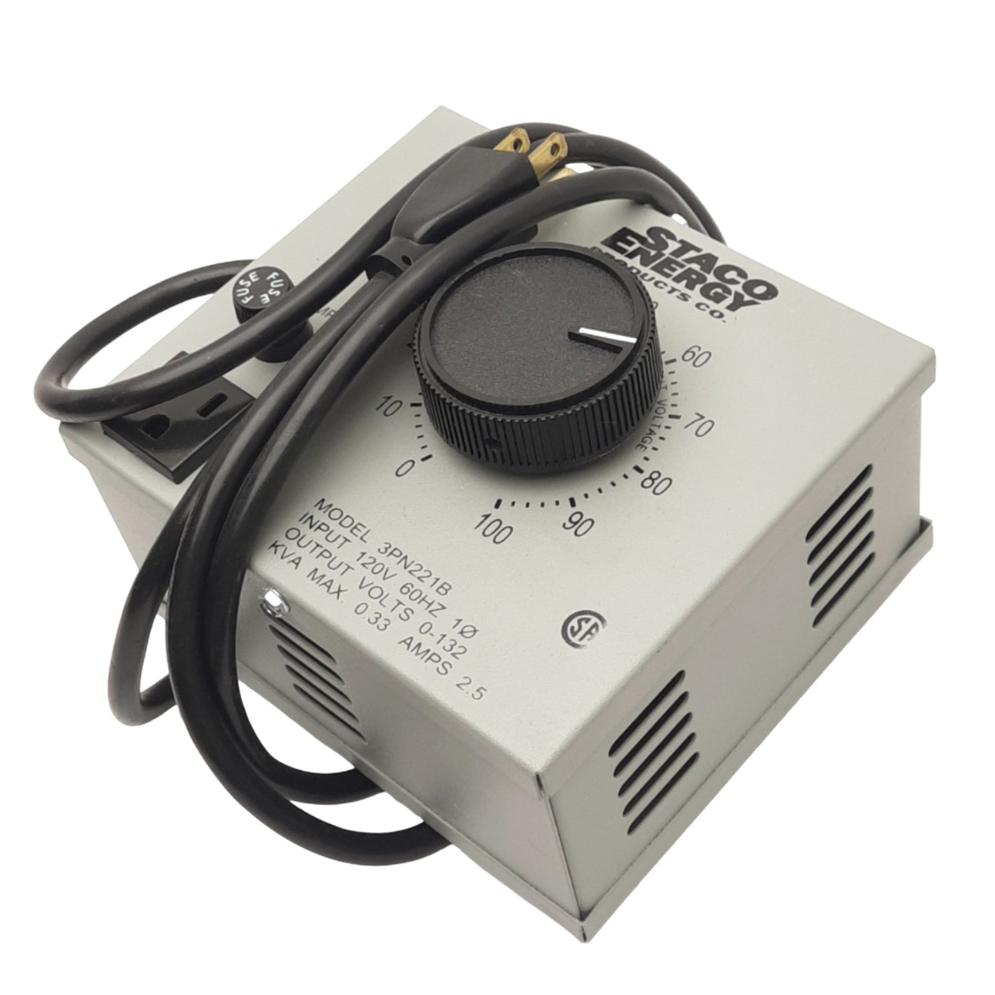 Used Staco 3PN221B VARIAC Variable Transformer, 120VAC 1-Phase In, 0-132VAC Out