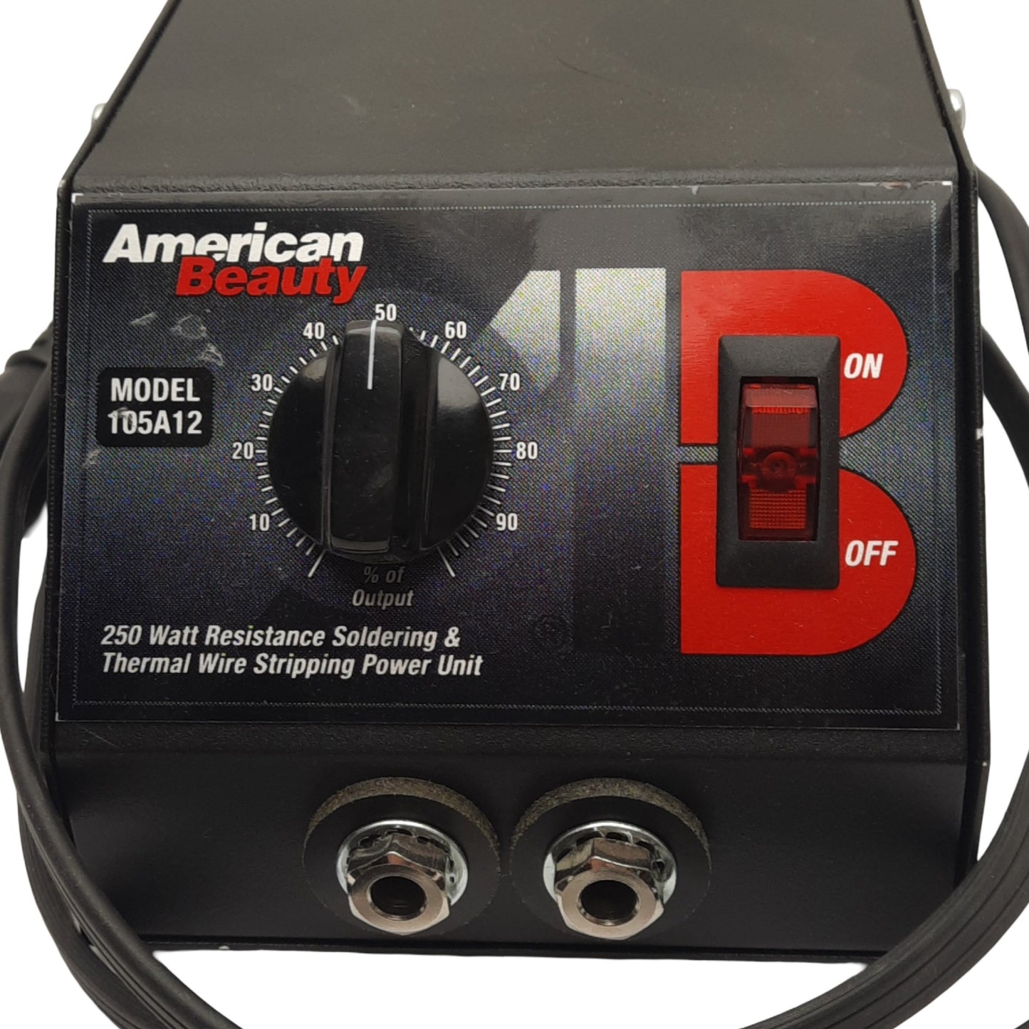 Used American Beauty 105A12 Soldering Power Unit, 250W, 110-120VAC In, 0-2.8VAC Out
