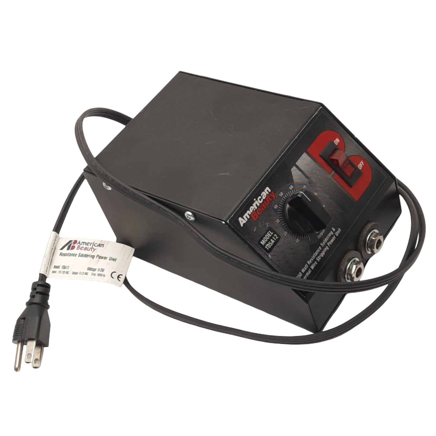 Used American Beauty 105A12 Soldering Power Unit, 250W, 110-120VAC In, 0-2.8VAC Out