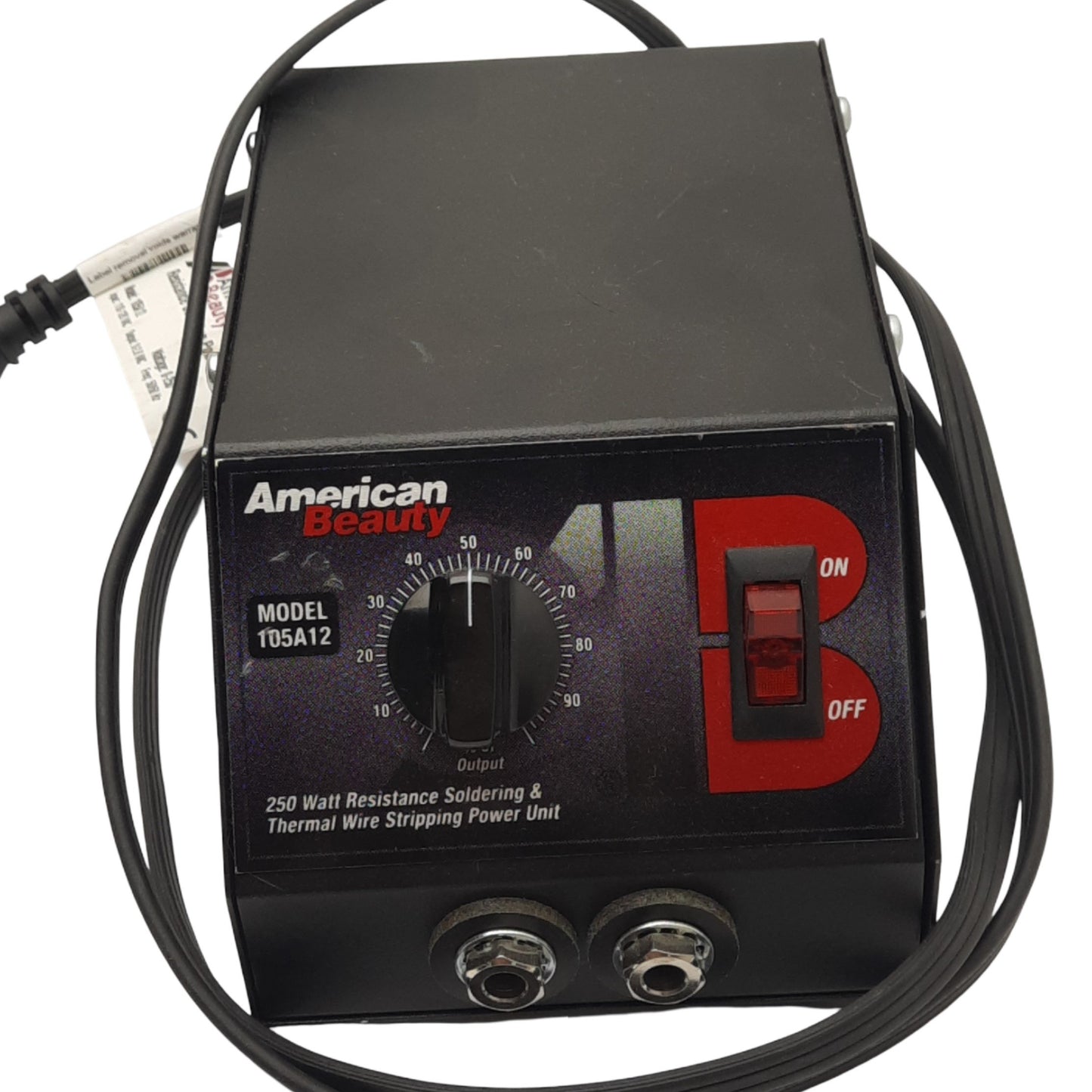 Used American Beauty 105A12 Soldering Power Unit, 250W, 110-120VAC In, 0-2.8VAC Out