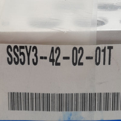 New SMC SS5Y3-42-02-01T Bar Stock Manifold, 5-Port, 1/8in NPTF, 2 Stations