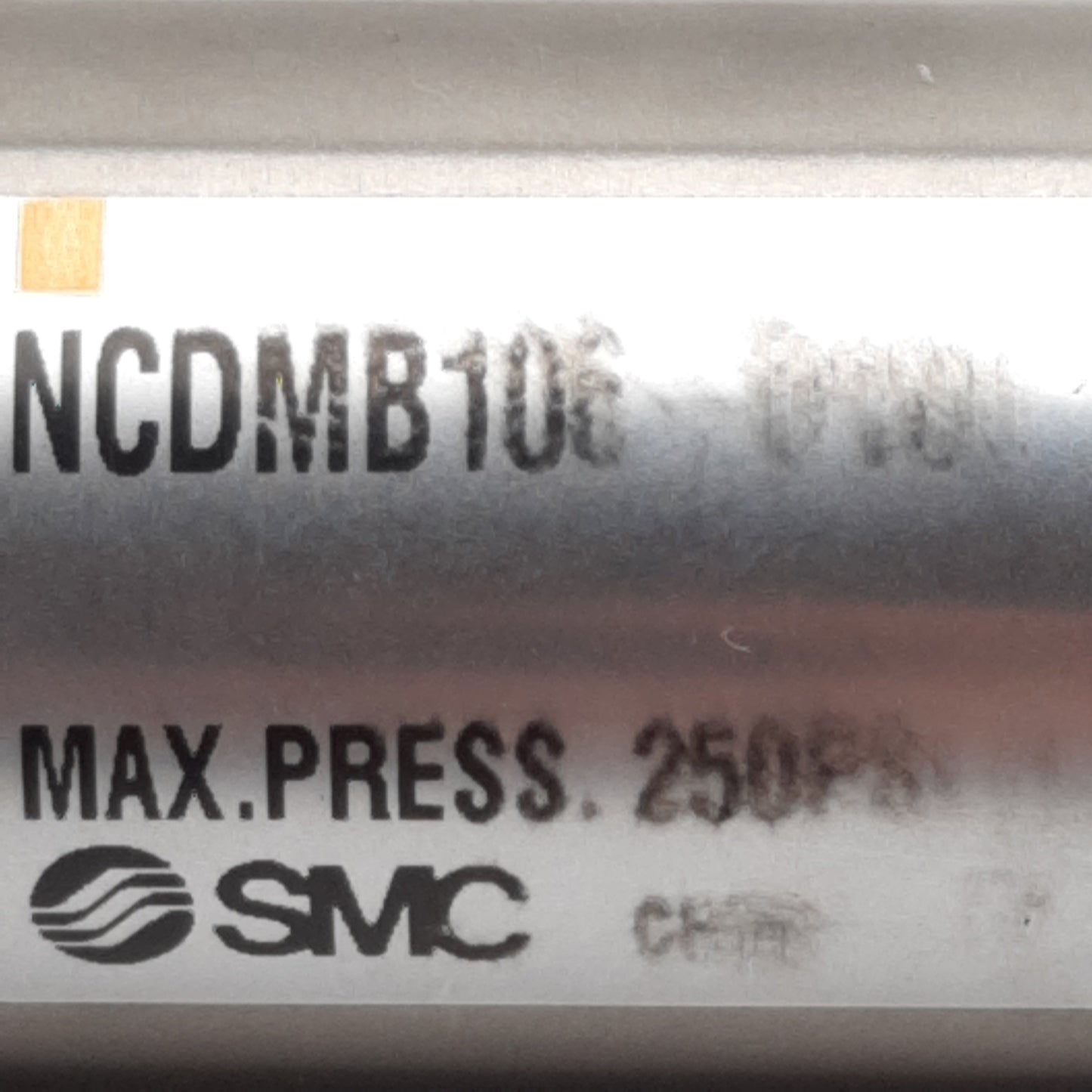 Used SMC NCDMB106-0100 Pneumatic Cylinder, ø1-1/16in Bore, 1in Stroke, 1/8in NPT
