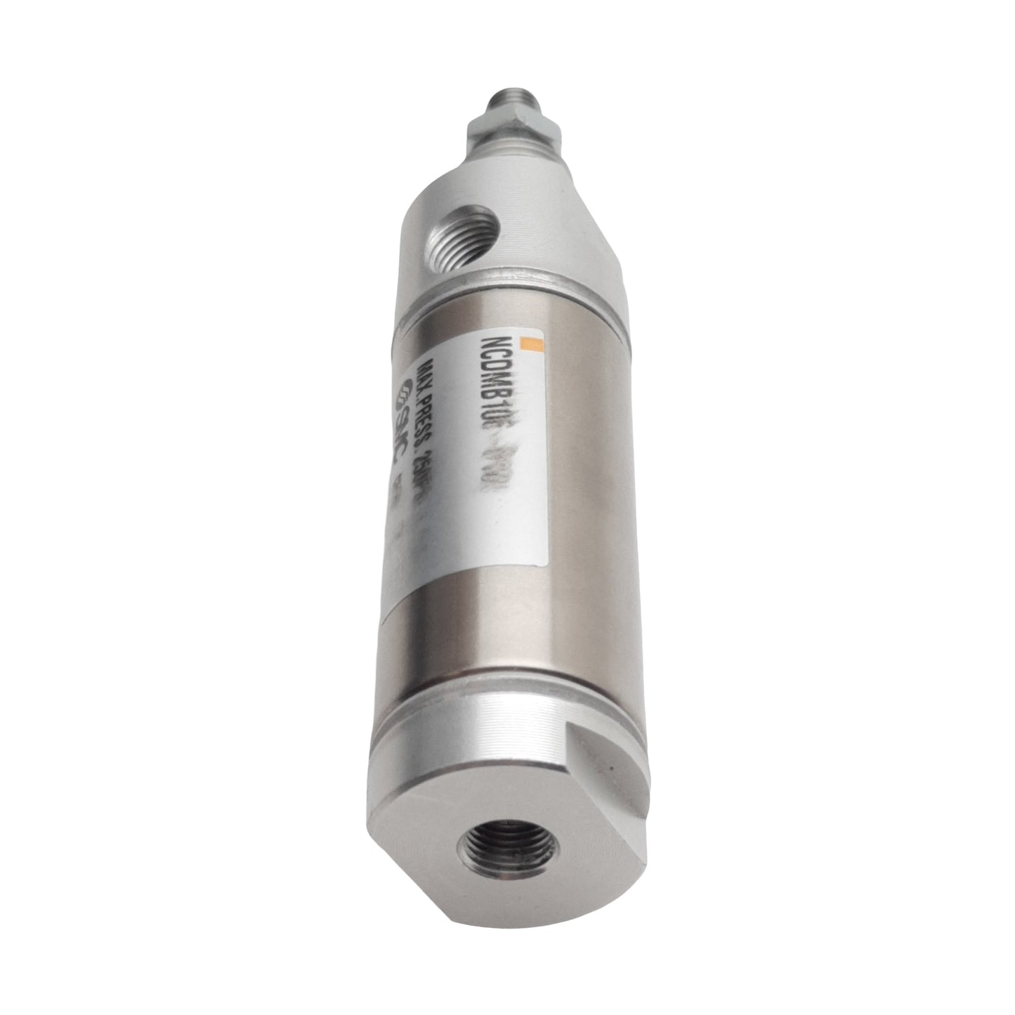 Used SMC NCDMB106-0100 Pneumatic Cylinder, ø1-1/16in Bore, 1in Stroke, 1/8in NPT
