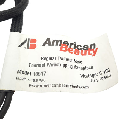 Used American Beauty Tools 10517 Thermal Wire Stripping Tweezer Handpiece, 14AWG