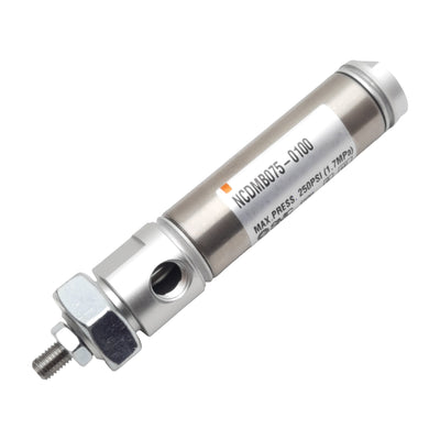New SMC NCDMB075-0100 Pneumatic Cylinder ø3/4in Bore, 1in Stroke, 1/8in NPT, 1.7MPa