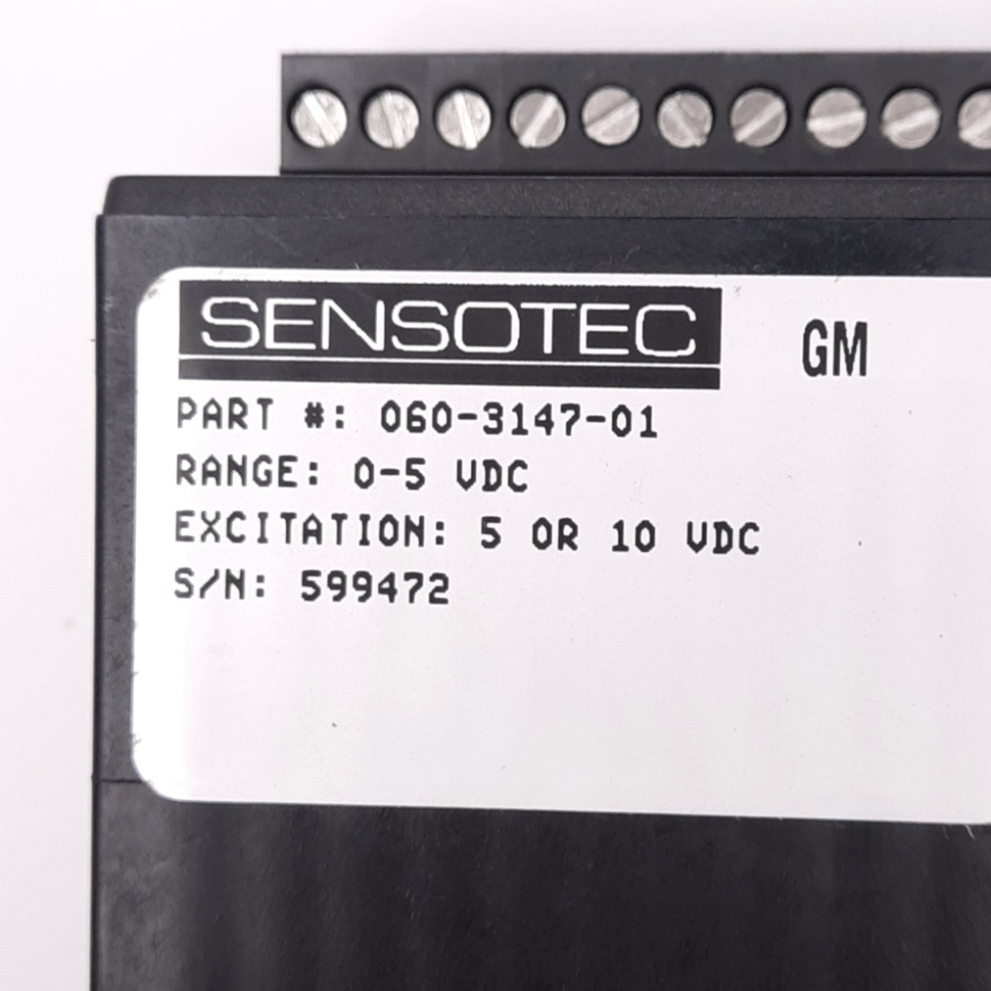 Used Honeywell 060-3147-01 SENSOTEC Digital Panel Meter, 4-1/2 Digit, 5/10VDC, 1/8DIN