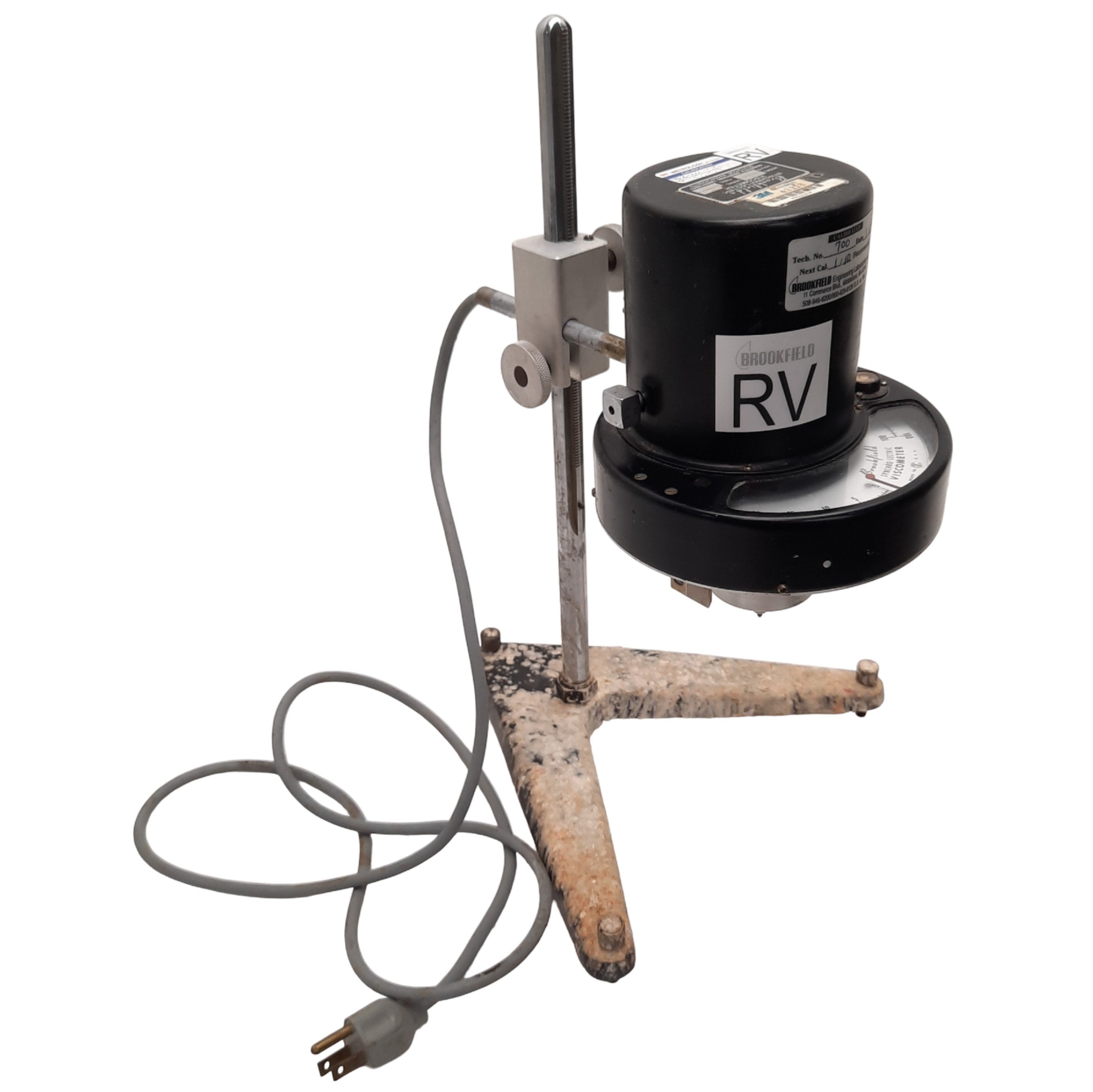 Stand Rvt Brookfield RVT Dial Viscometer with Stand 0.5-100RPM, 100cP to 8M cP ...