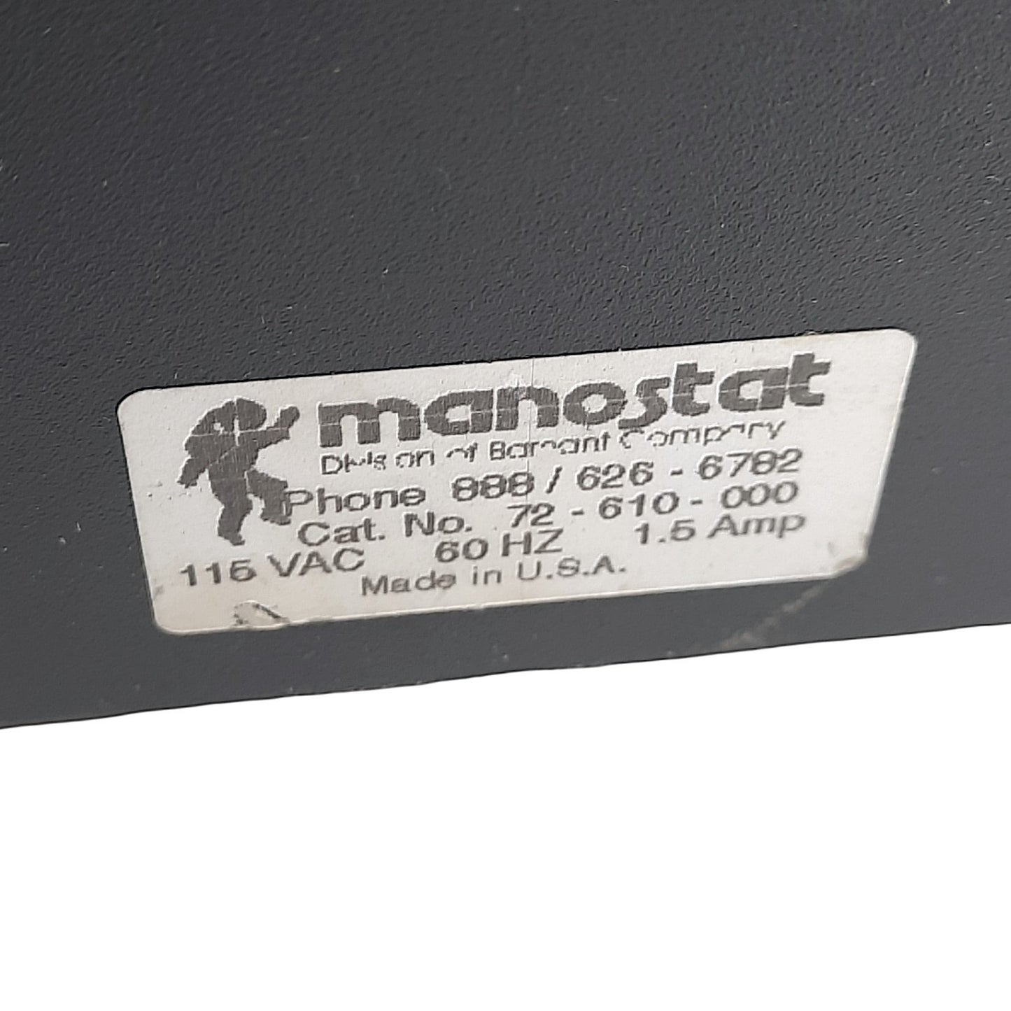 Used Manostat 72-610-000 Kate Varistaltic Dispenser Pump, Variable Speed, 115VAC