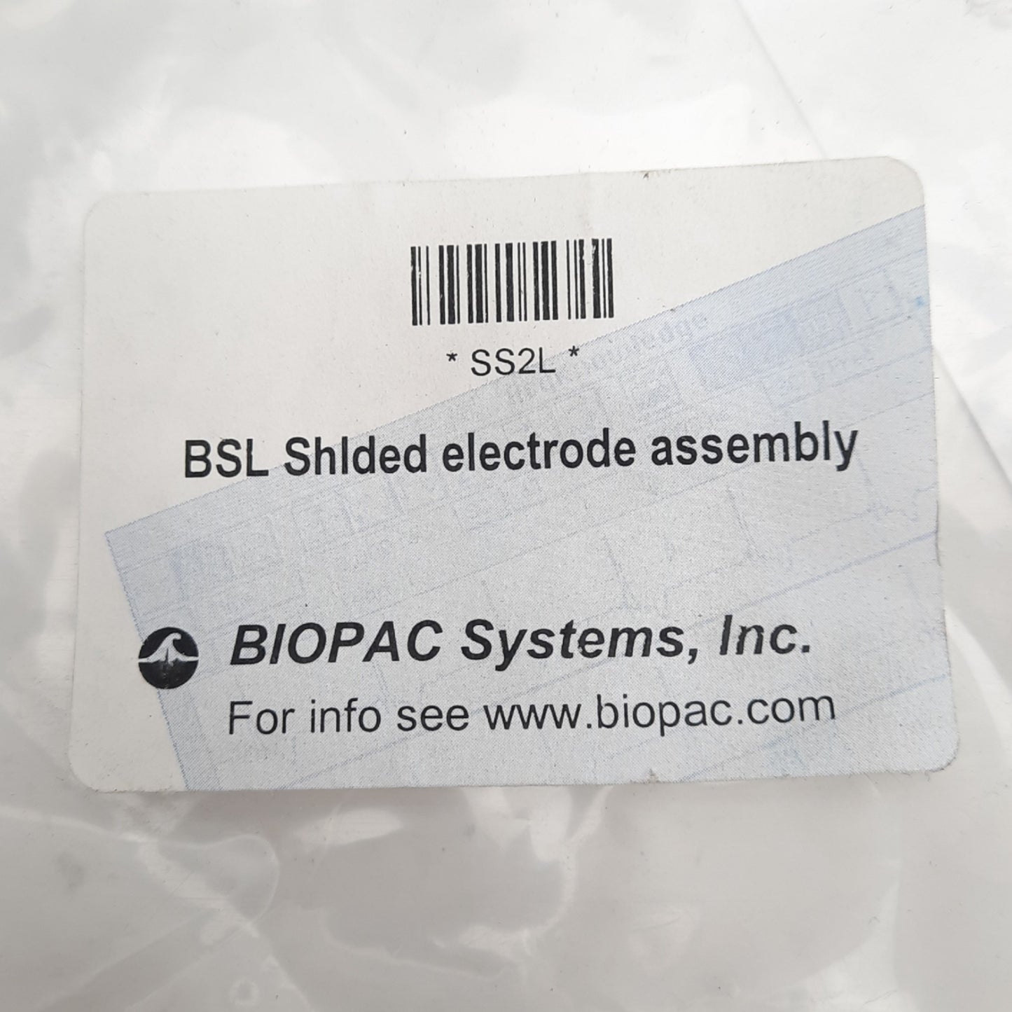 New BIOPAC Systems SS2L BSL Shielded Electrode Assembly, D-Sub 9-Pin M, 2m Length
