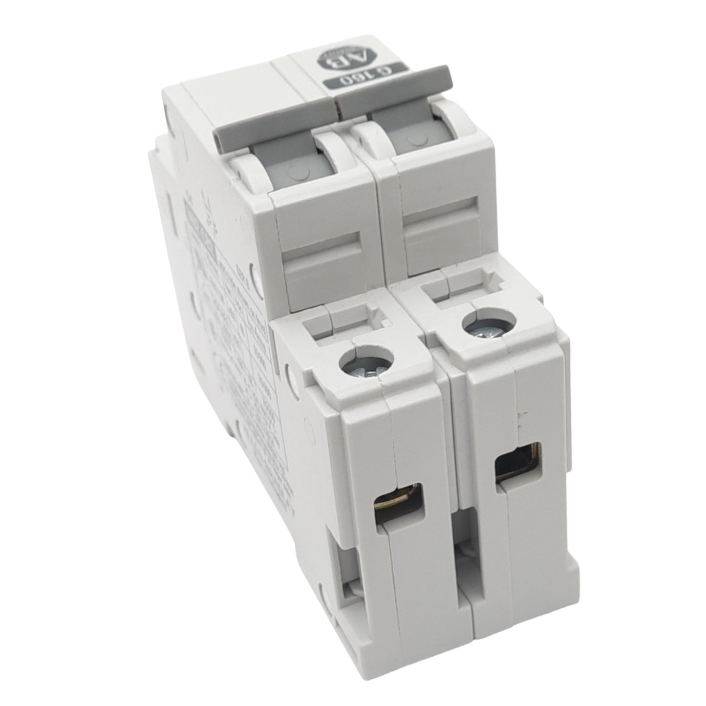 Used Allen Bradley 1492-CB2-G160 Circuit Breaker, 2-Pole, 16A, 480VAC Max, DIN Rail