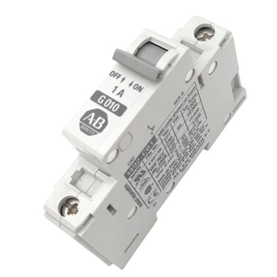 Used Allen Bradley 1492-CB1-G010 Circuit Breaker, 1-Pole, 1A, 277VAC Max, DIN Rail