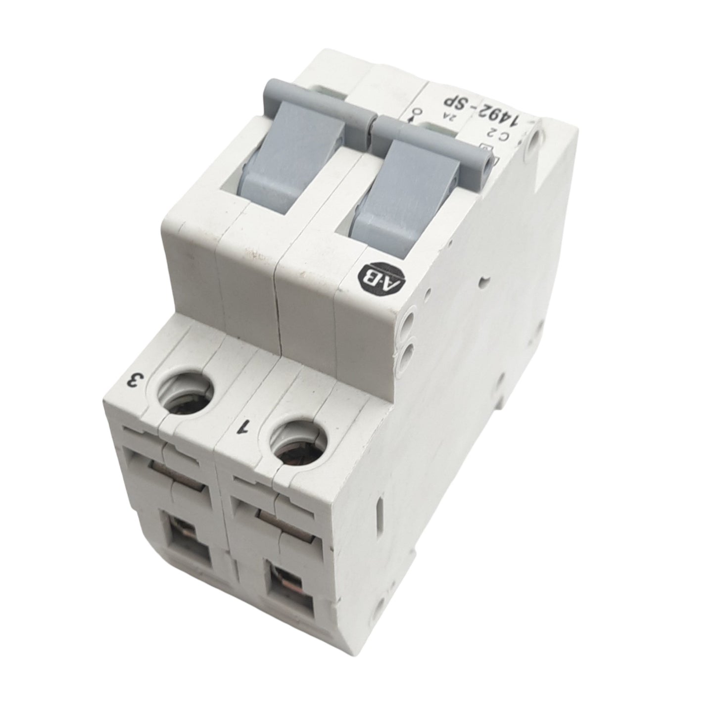 Used Allen Bradley 1492-SP2C020 Circuit Breaker, 2-Pole, 2A, 480Y/277VAC, DIN Rail