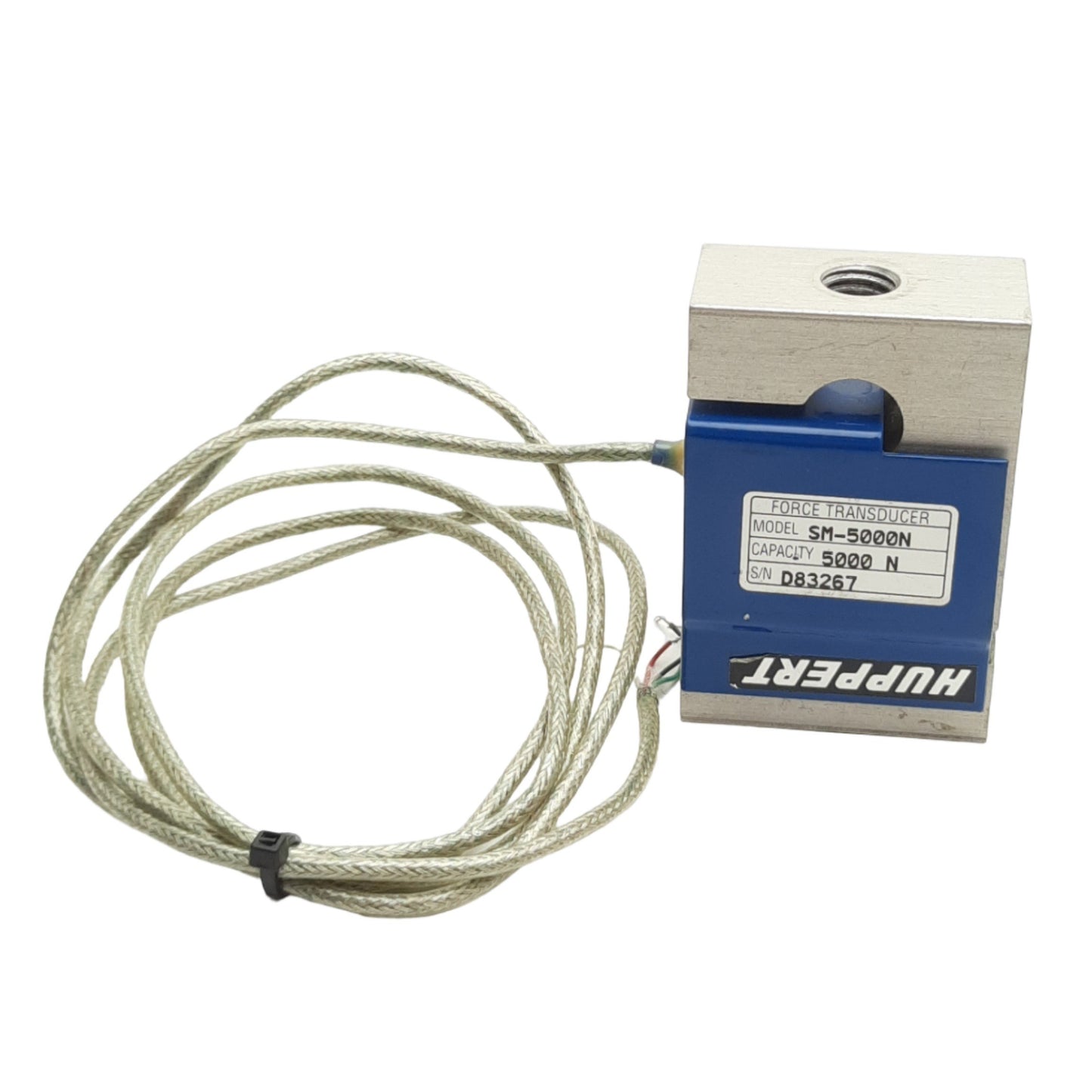 Used Interface SM-5000N Load Cell S-type, 5000N Capacity, M12 x 1.75-6H Thread