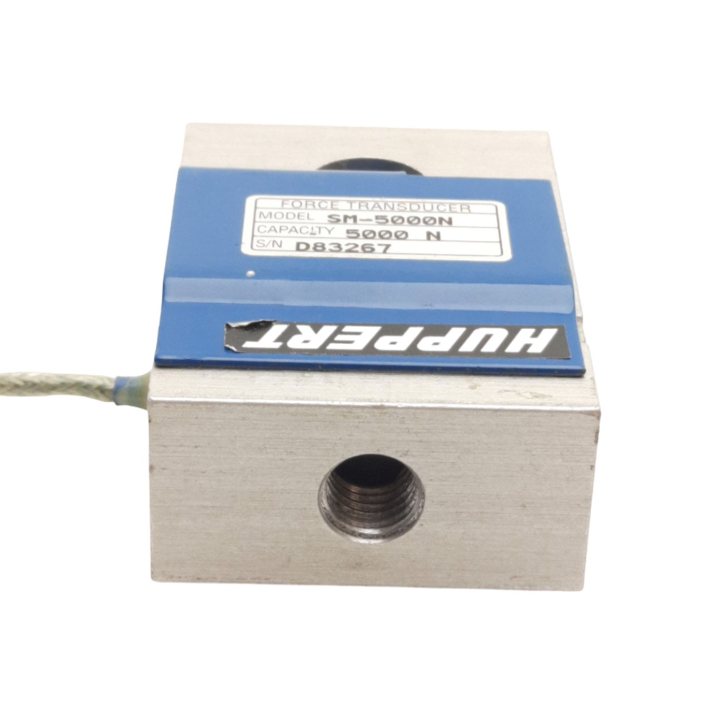 Used Interface SM-5000N Load Cell S-type, 5000N Capacity, M12 x 1.75-6H Thread