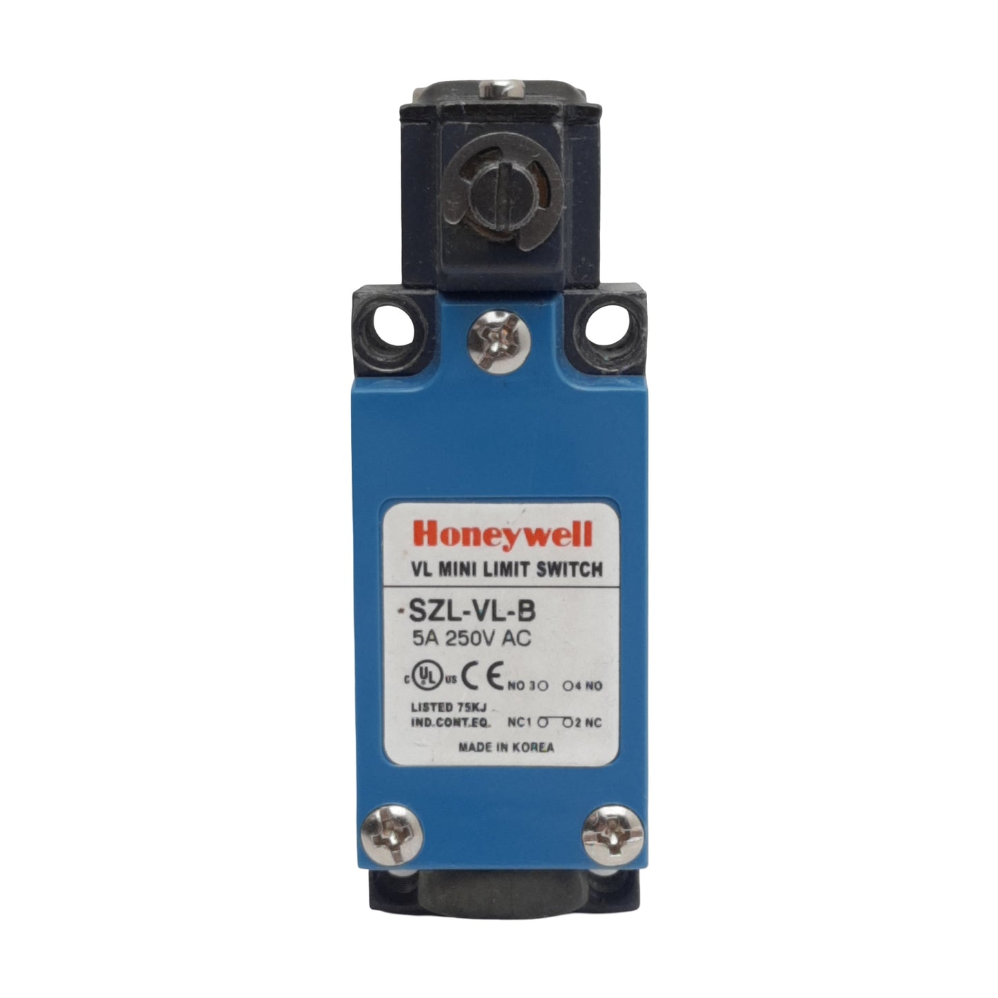 Used Honeywell SZL-VL-B Mini Limit Switch, SPDT 1NC/1NO, 5A 250VAC Max *w/out Roller*