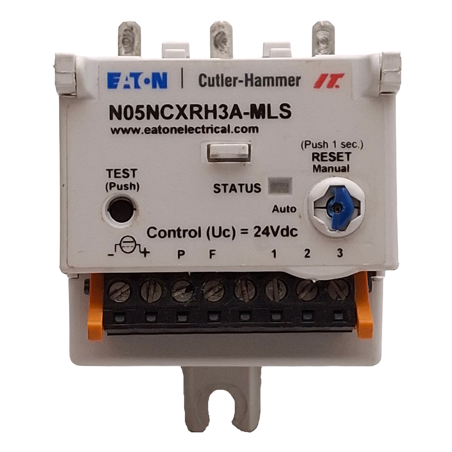 Used Eaton N05NCXRH3A-MLS Solid State Overload Relay 8.4-27A, NEMA Size 1, 24VDC Coil