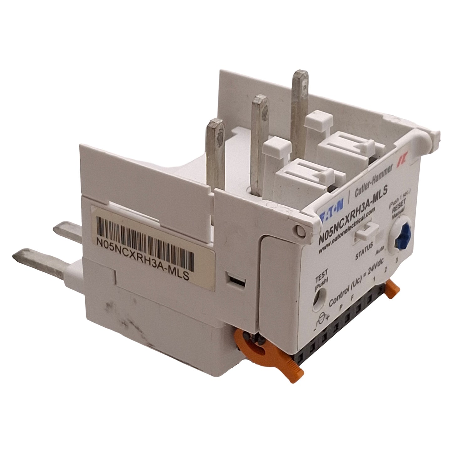 Used Eaton N05NCXRH3A-MLS Solid State Overload Relay 8.4-27A, NEMA Size 1, 24VDC Coil