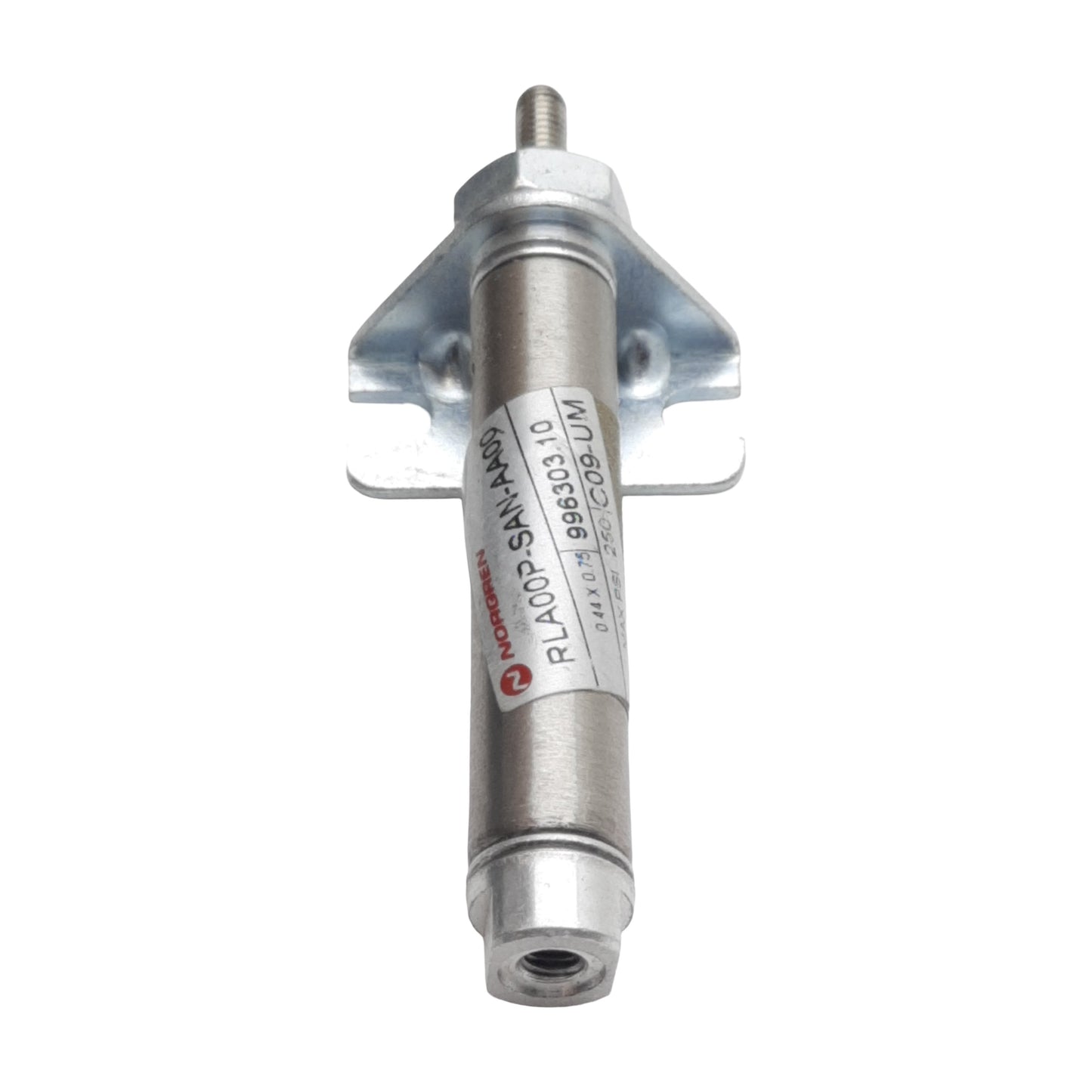 Used Norgren RLA00P-SAN-AA00 Pneumatic Cylinder, ø0.44in Bore, 0.75in Stroke, #10-32