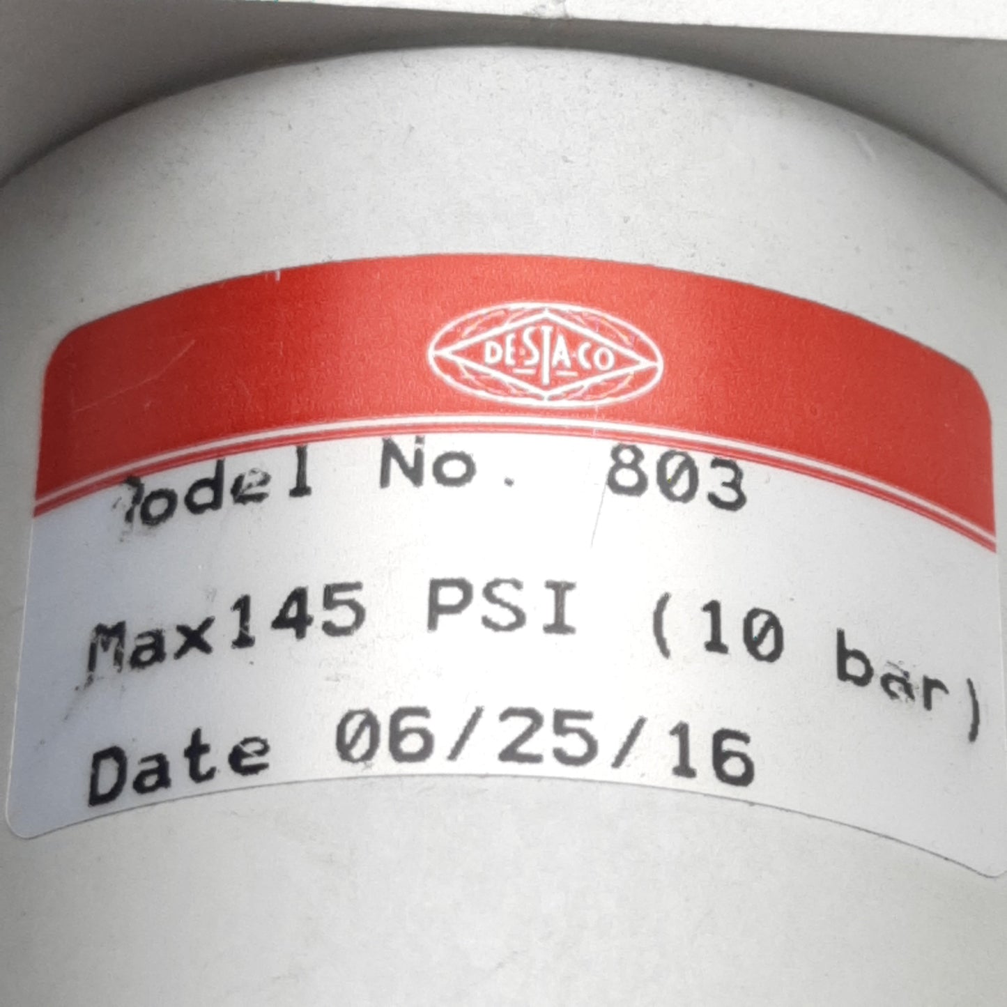 Used Destaco 803 Pneumatic Straight Action Clamp, ø1.26" Bore, 0.75" Travel, 1/8" NPT