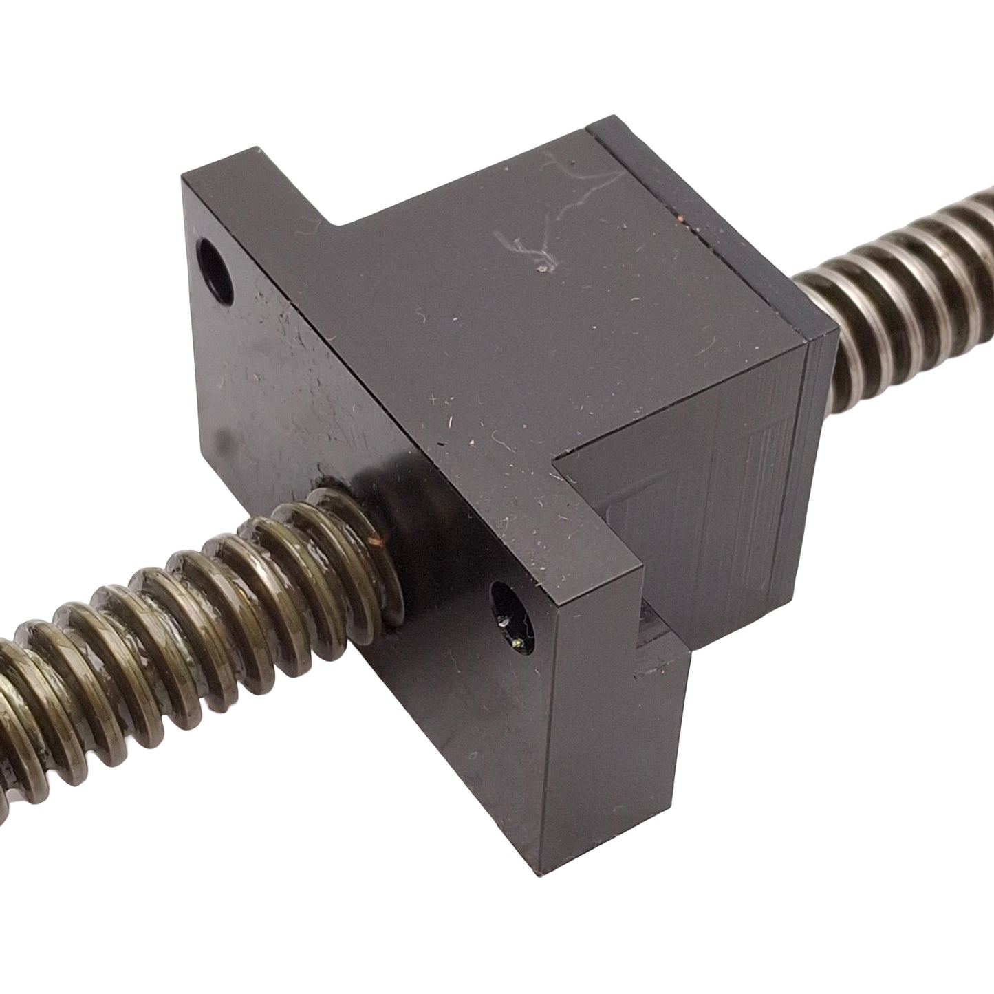 Used Linear Ball Screw w/ Block, ø12mm OD x 535mm Thread, 3mm Lead, 592mm Length
