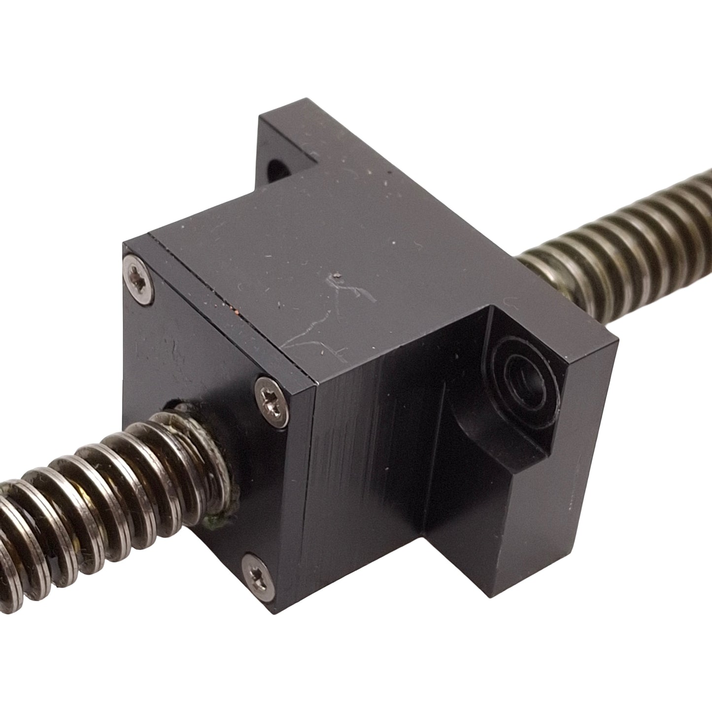 Used Linear Ball Screw w/ Block, ø12mm OD x 535mm Thread, 3mm Lead, 592mm Length