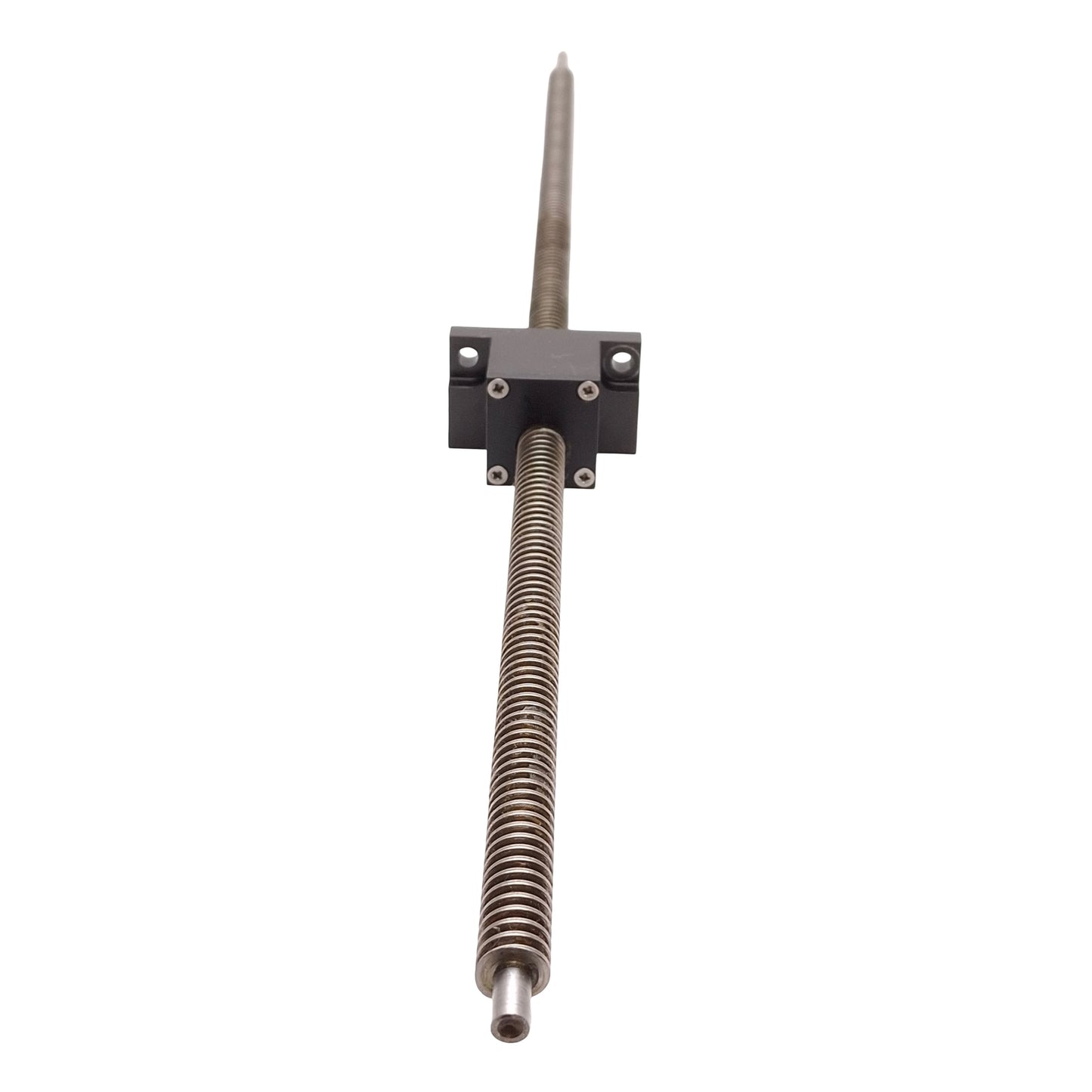 Used Linear Ball Screw w/ Block, ø12mm OD x 535mm Thread, 3mm Lead, 592mm Length