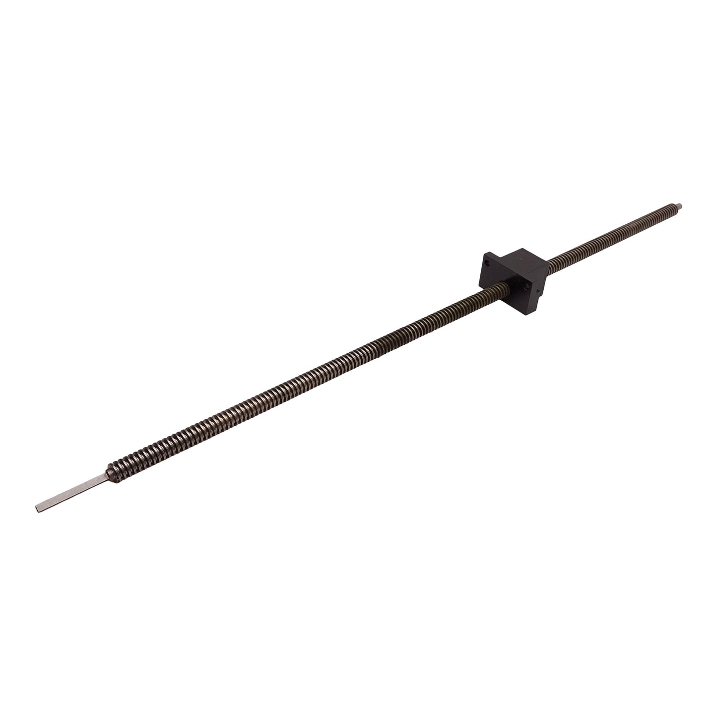 Used Linear Ball Screw w/ Block, ø12mm OD x 535mm Thread, 3mm Lead, 592mm Length