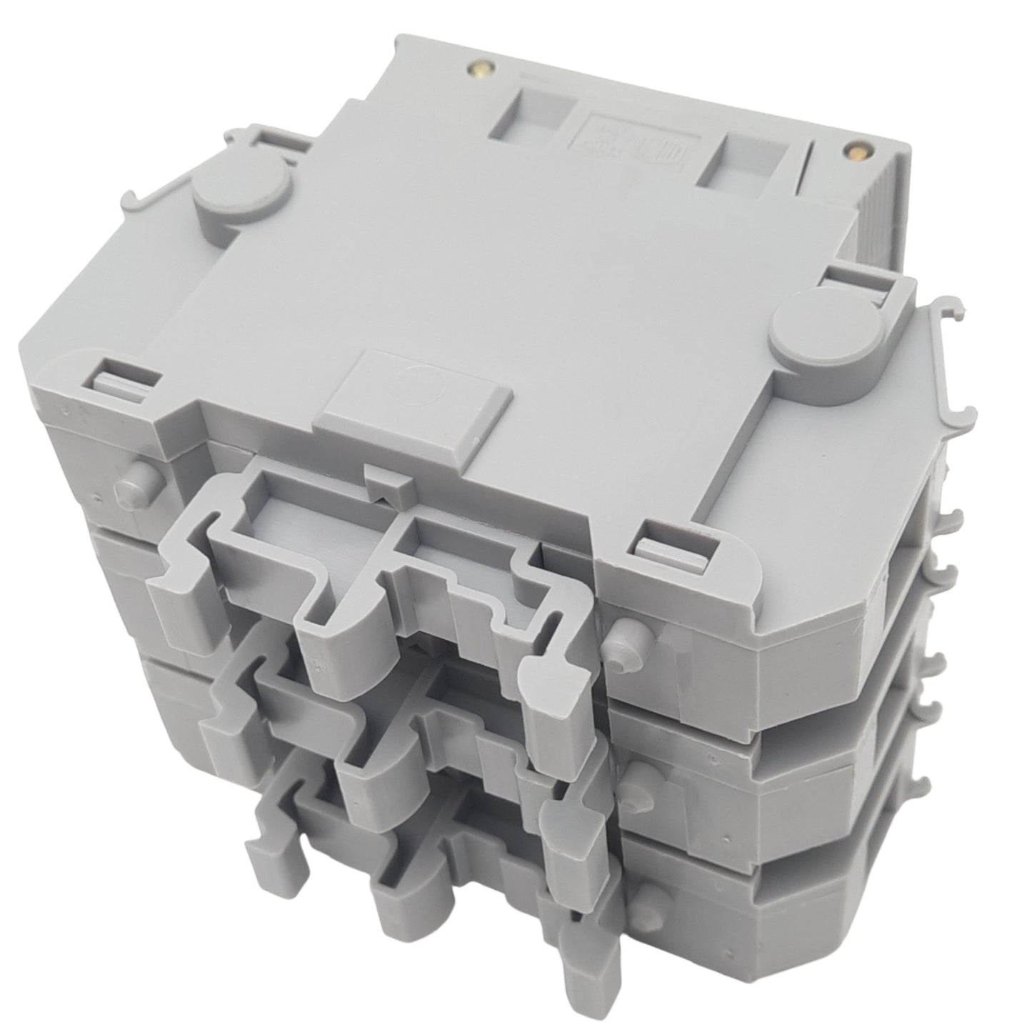 Used Entrelec MB10/22.S3 Fuse Holder, 3-Pole 10x38, 750VAC 32A Max, DIN Rail