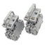 Used Lot of 2 Entrelec MB10/22.S2 Fuse Holders, 2-Pole 10x38, 750VAC 32A, DIN Rail
