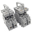 Used Lot of 2 Entrelec MB10/22.S2 Fuse Holders, 2-Pole 10x38, 750VAC 32A, DIN Rail