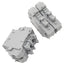 Used Lot of 2 Entrelec MB10/22.S2 Fuse Holders, 2-Pole 10x38, 750VAC 32A, DIN Rail