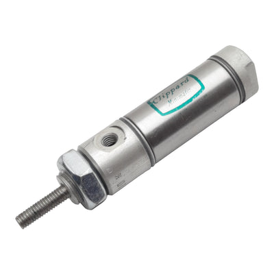Used Clippard SDR-10-1/2 Pneumatic Cylinder, ø5/8in Bore, 1/2in Stroke, #10-32 250psi