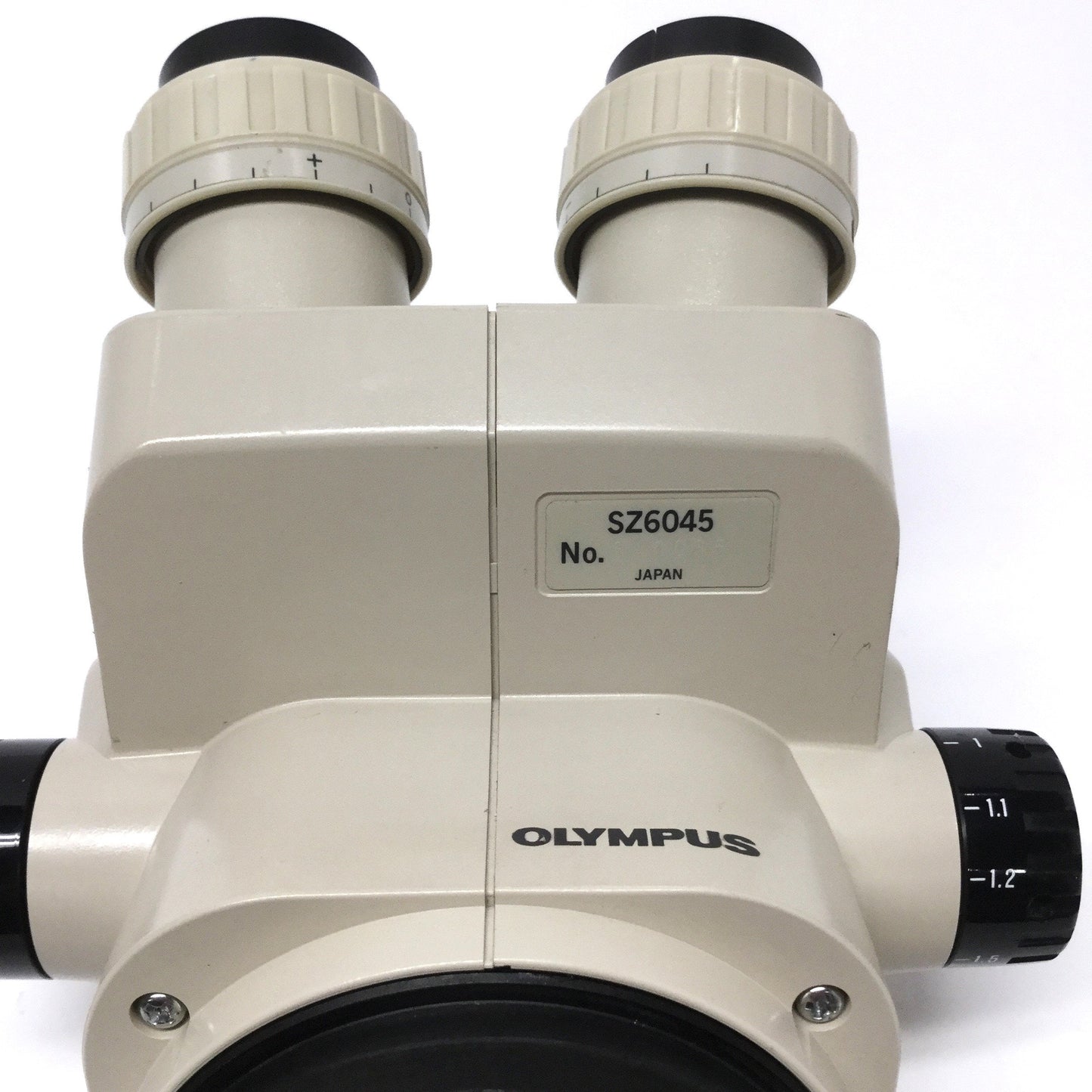 Used Olympus SZ6045 Stereo Zoom Microscope Body, 1-6.3x Magnification, 100mm WD