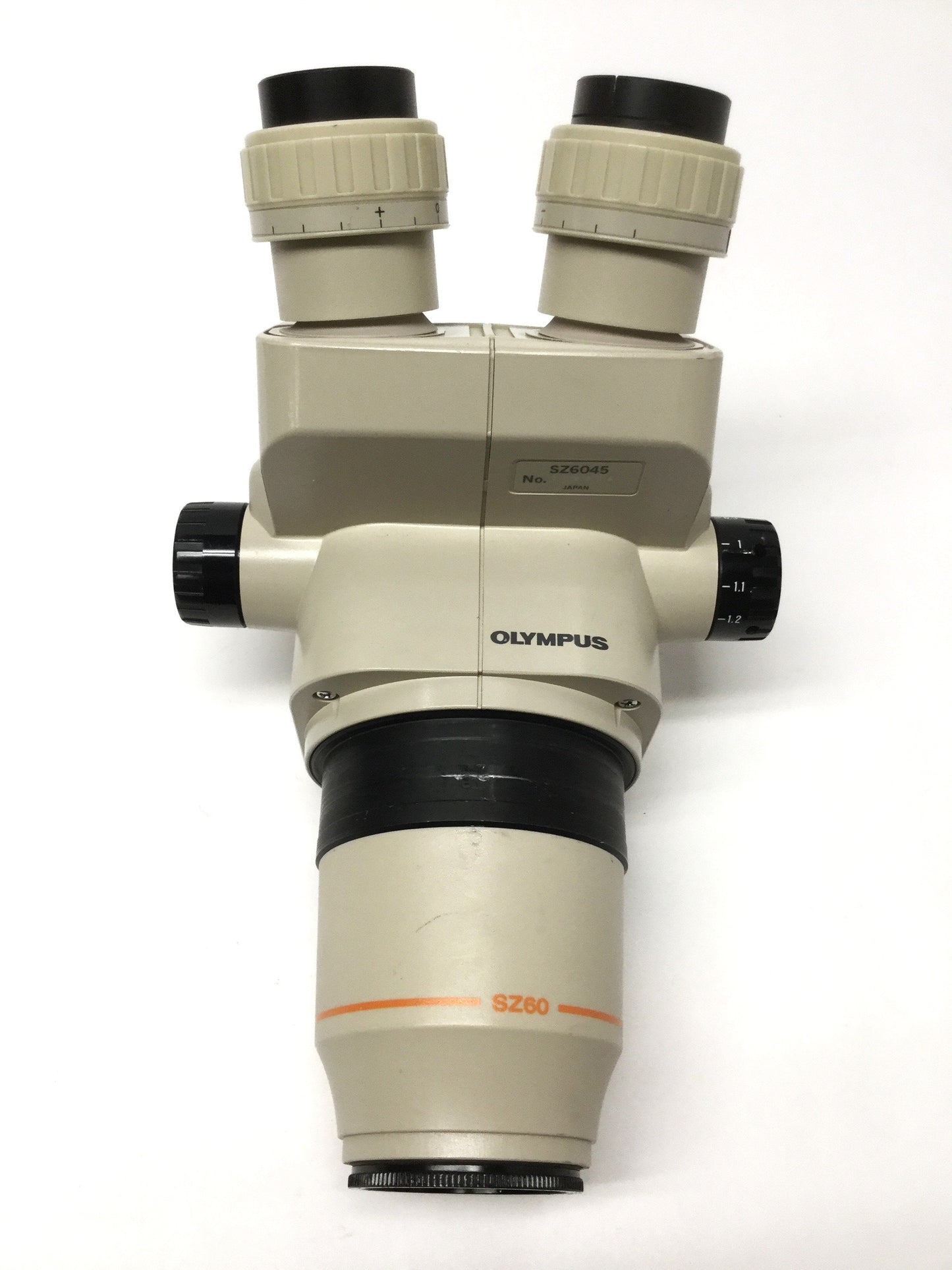 Used Olympus SZ6045 Stereo Zoom Microscope Body, 1-6.3x Magnification, 100mm WD
