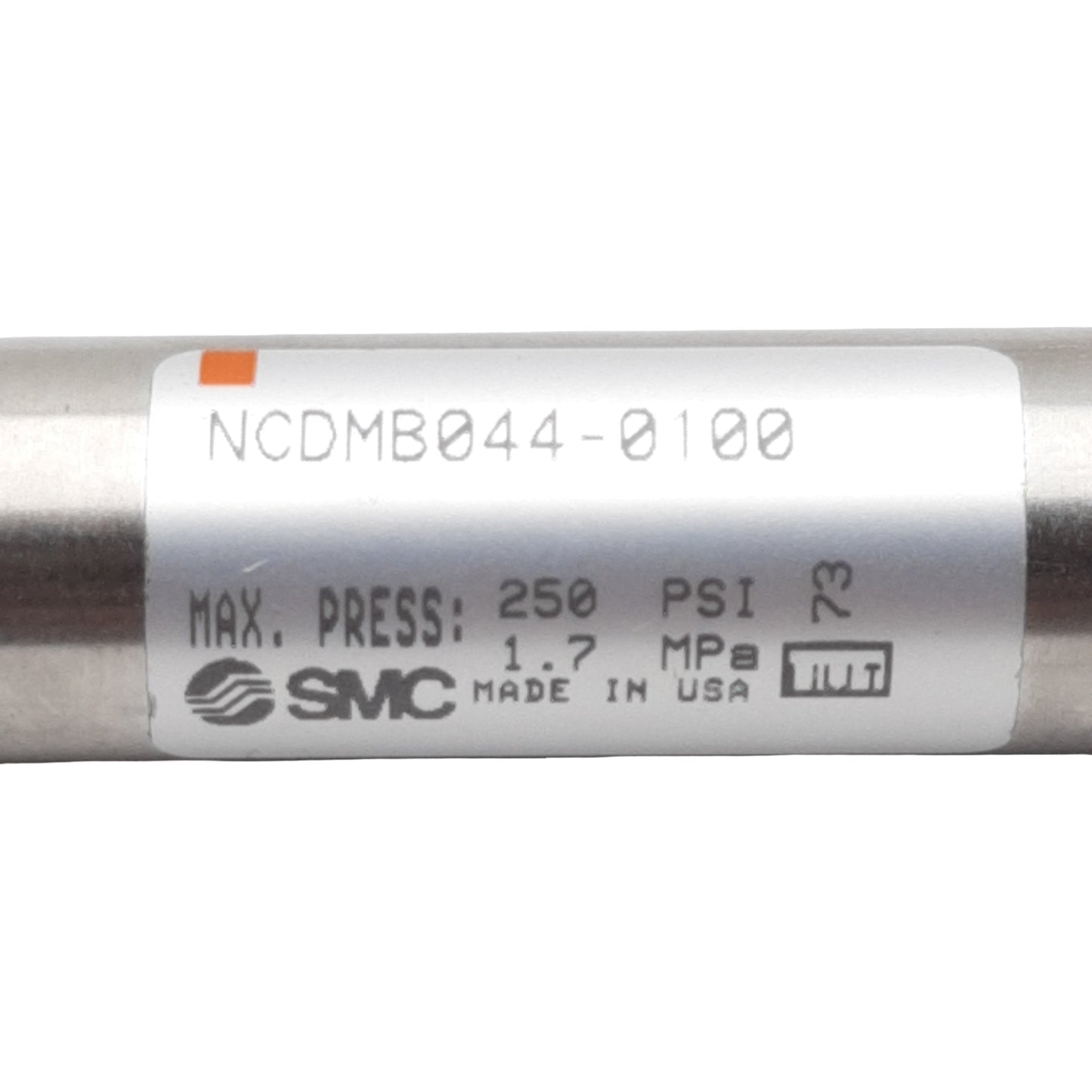 New SMC NCDMB044-0100 Pneumatic Cylinder, ø7/16in Bore, 1in Stroke, #10-32, 250psi