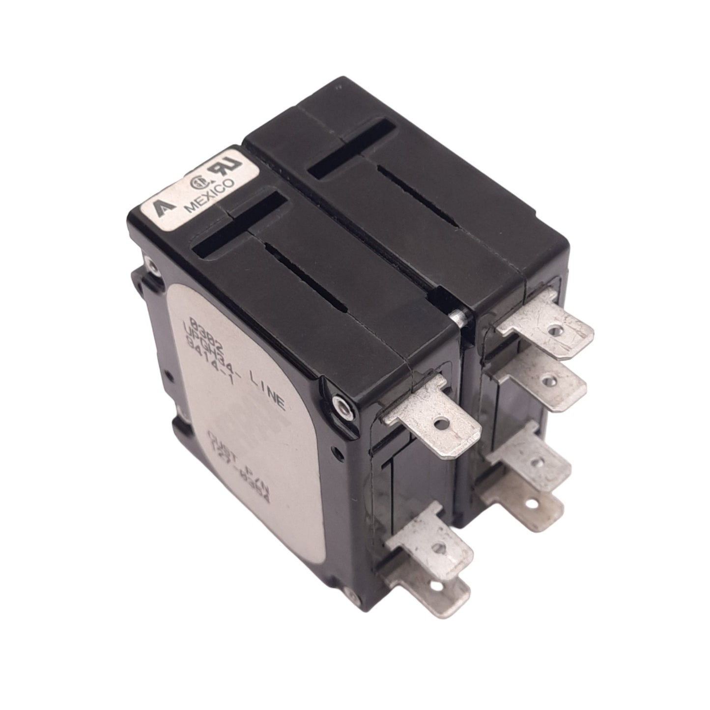 Used Sensata UPGH34-9414-1 127-0354 Circuit Breaker, 2-P, 65VDC/250VAC Coils, 0.75/9A