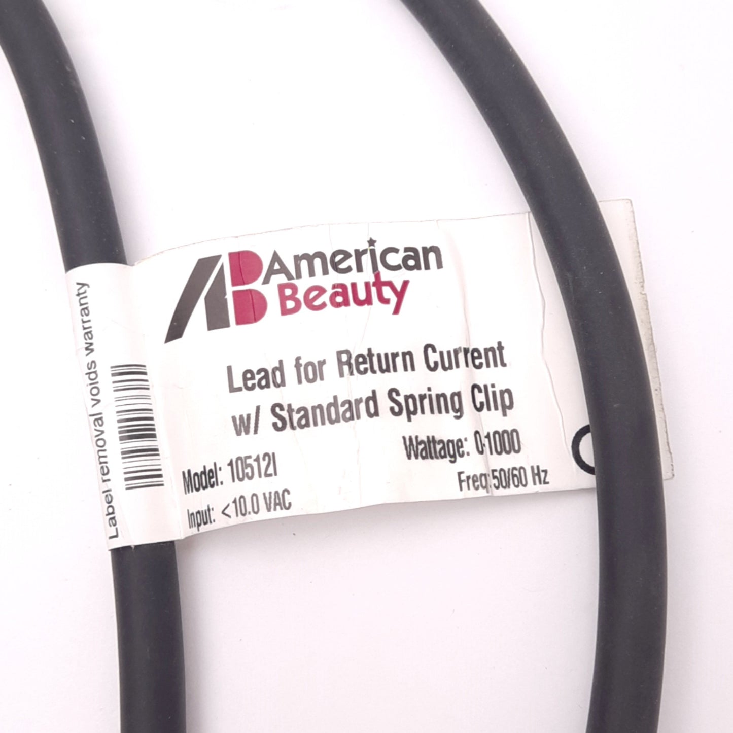 Used American Beauty 10512I Soldering Return Lead, 4ft Cable Length, *No Spring