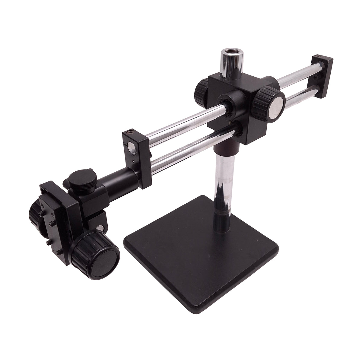 Used Microscope Boom Arm Stand w/ Head Adjustment, 15.5" Post, 10" x 10" Base