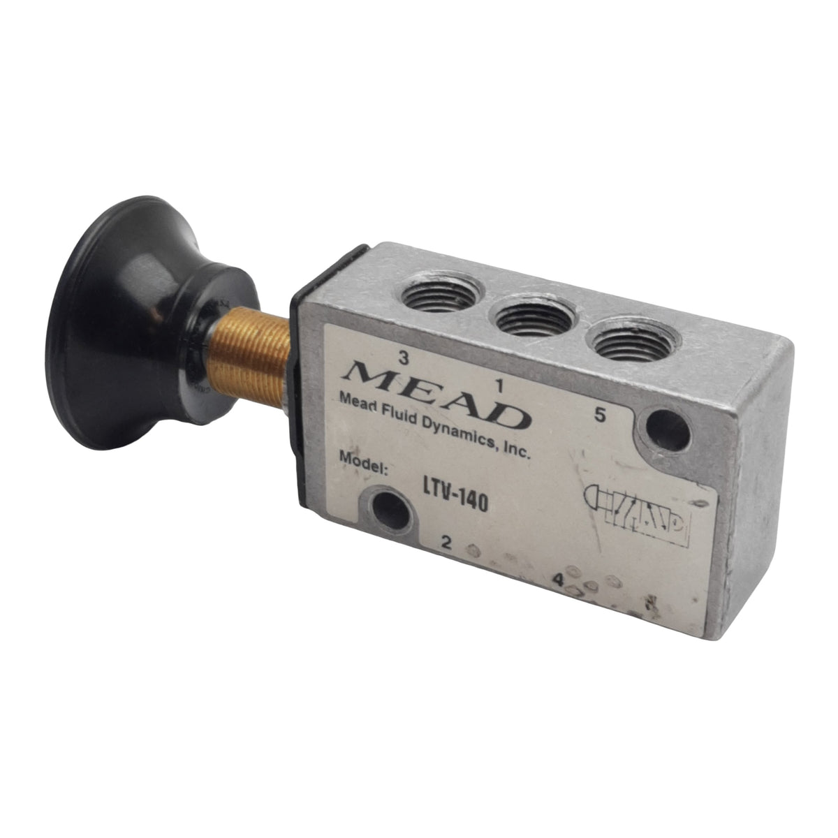 Used Mead LTV-140 Control Valve, 5/2-Way, 1/8in NPT Female, 25-100psi, 0.24Cv Flow