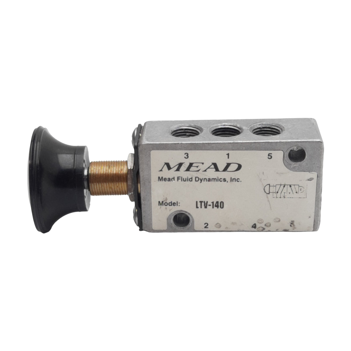 Used Mead LTV-140 Control Valve, 5/2-Way, 1/8in NPT Female, 25-100psi, 0.24Cv Flow