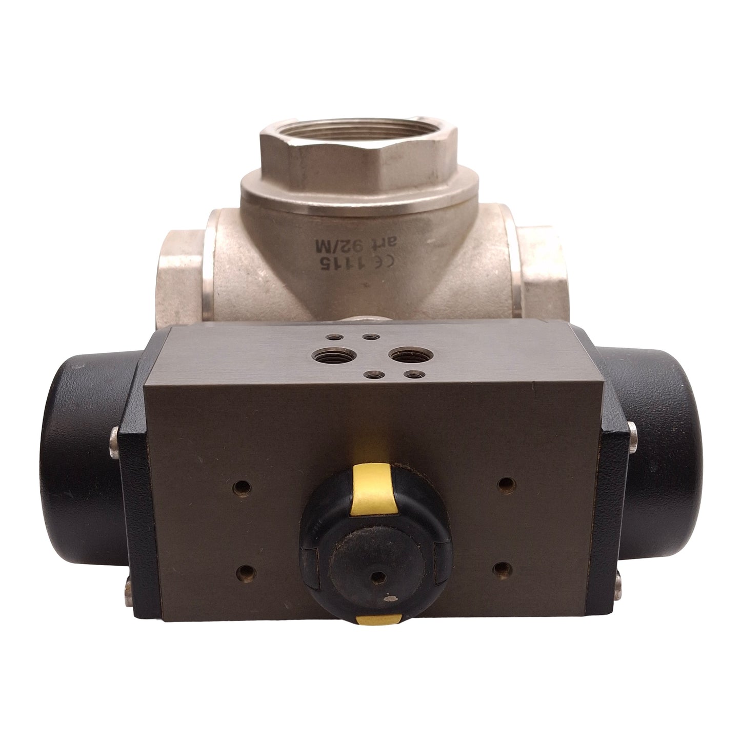 Used Burkert AP03DA0BH2BIS Pneumatic Rotary Actuator Valve 3-Port 2-Position 2½" NPT