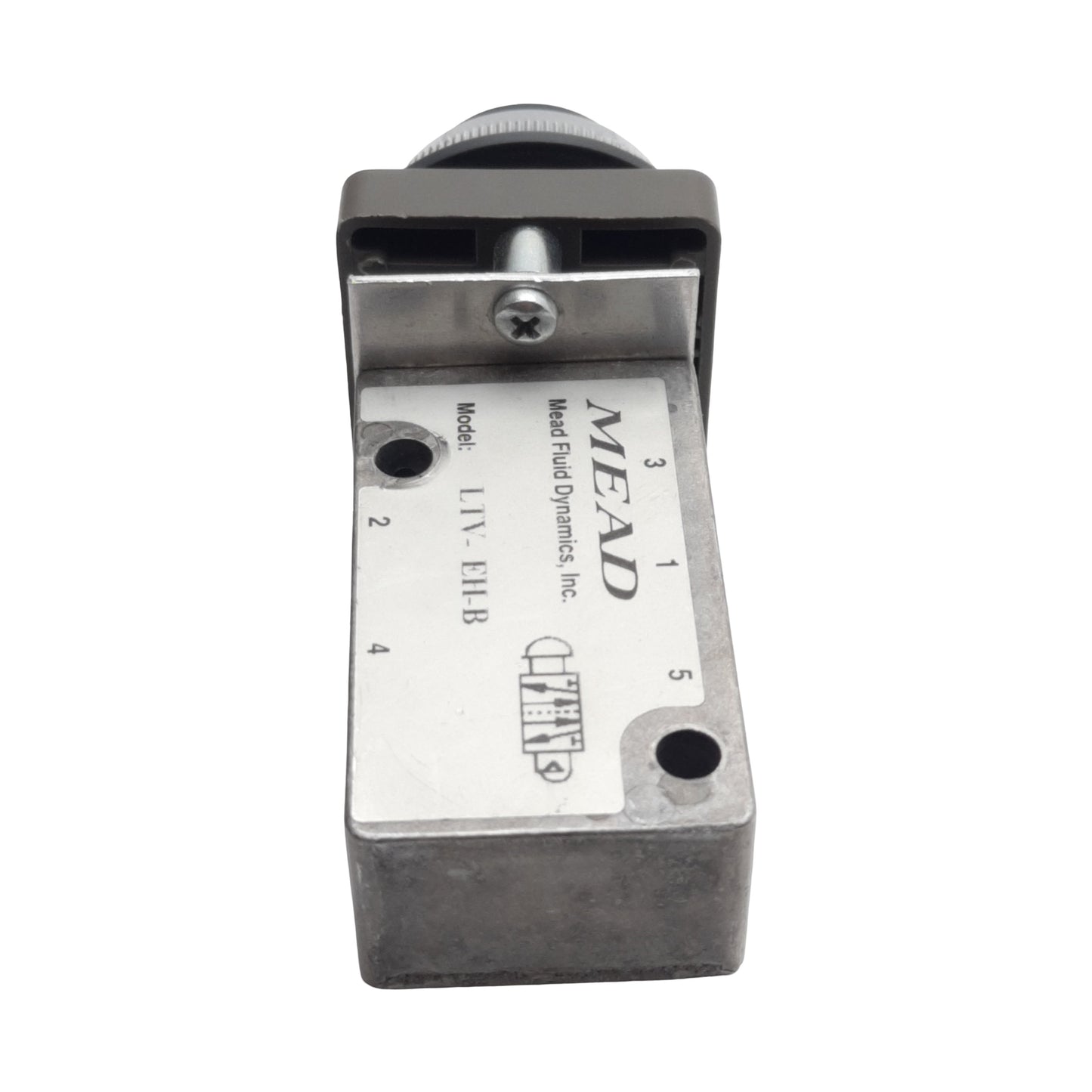 Used Mead LTV-EH-B Pneumatic Switch Valve, 5/2-Way, 1/8in NPT, 0.24Cv, 40µm, 125psi