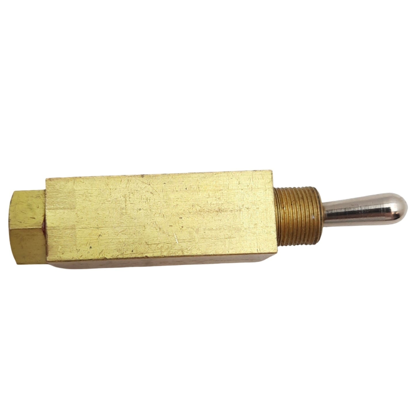 Used Clippard M-MJTV-3 3-Way Toggle Valve 1/8NPT Ports, 15/32-32 Thread Mount