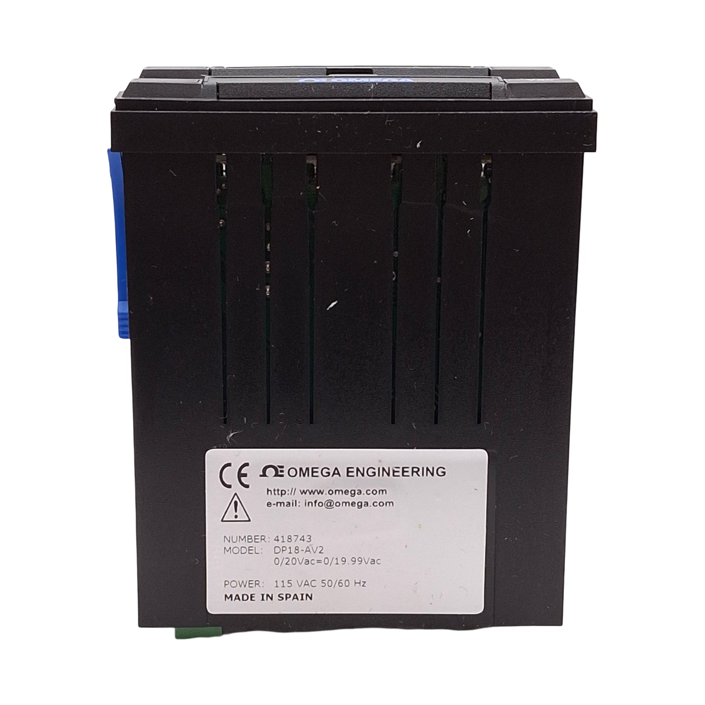 New Omega DP18-AV2 AC Voltmeter 3½ Digit, 0-19.99VAC Display, 115VAC Supply, 1/8 DIN