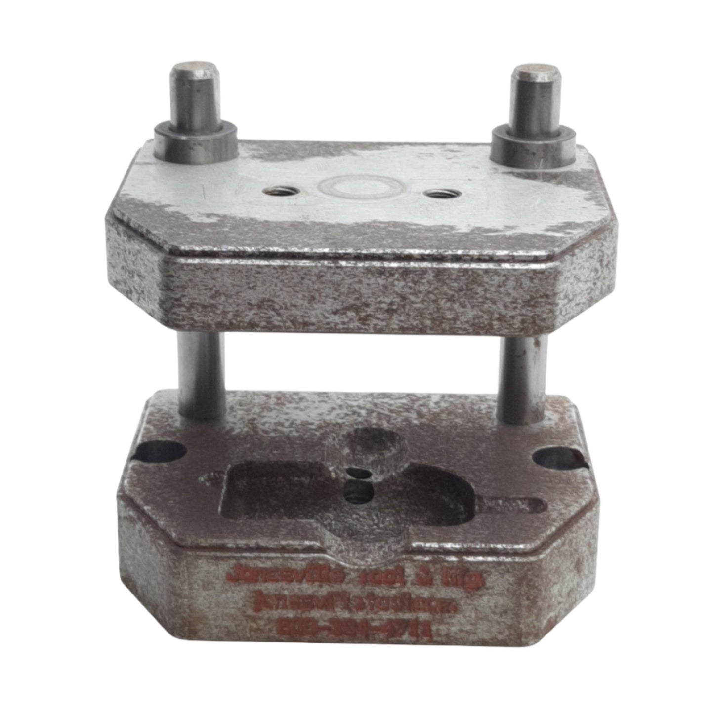 Used Janesville Tool Mfg 01-001468 Shoe Die Set, Two Post & Two Shoe, 3.5in x 2.87in
