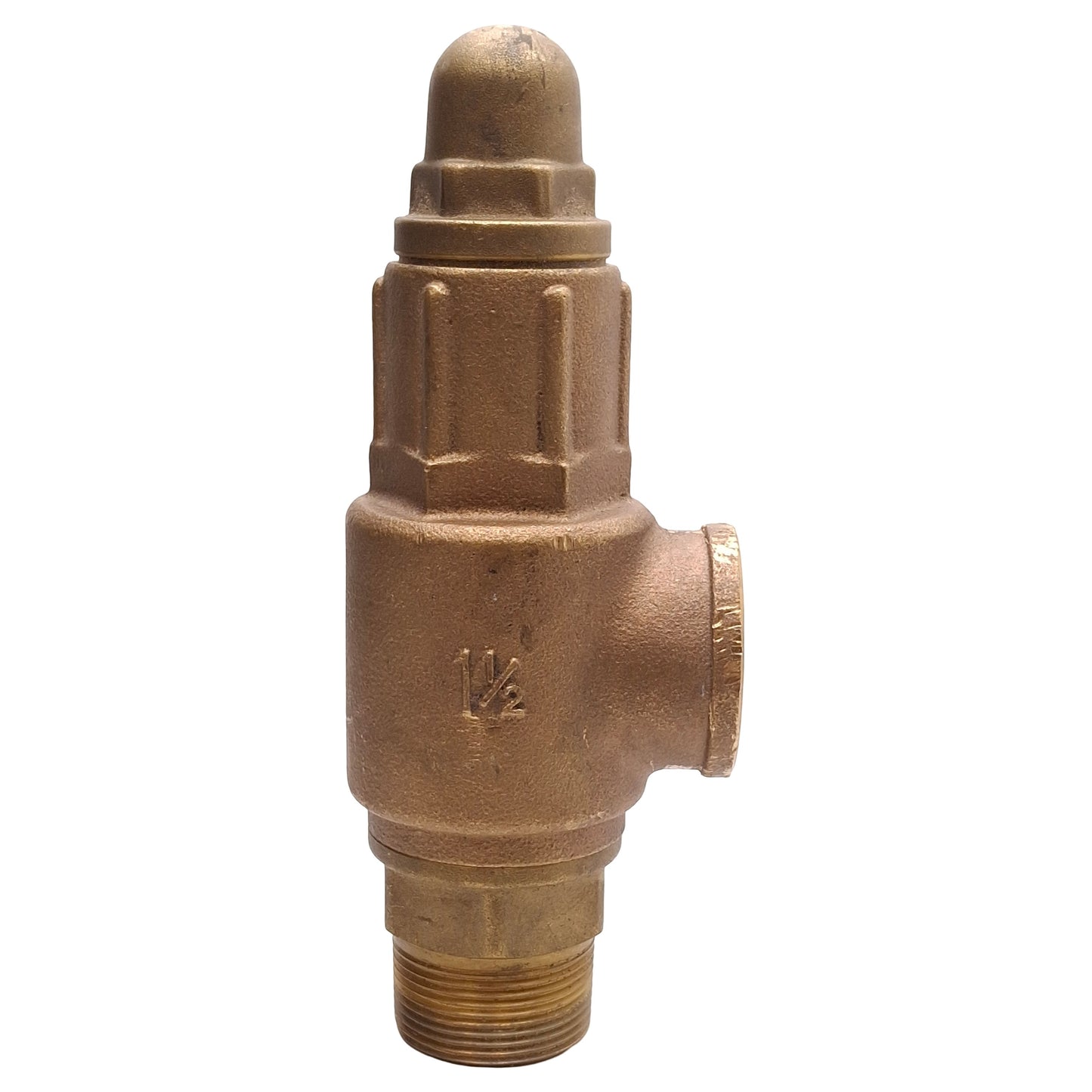 Used Safety LVP Valve Model L3 Bronze Pressure Relief Valve, -0.45kg/cm², 1-1/2in NPT