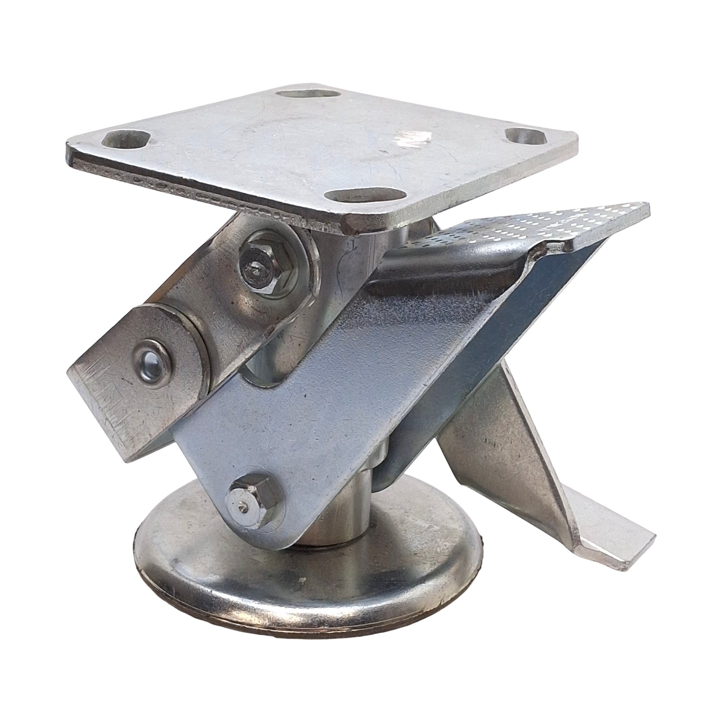 Used Payson 558-FL Double Pedal Floor Lock, 5-5/8" Extended, 4-7/8" Retracted, 90lbs