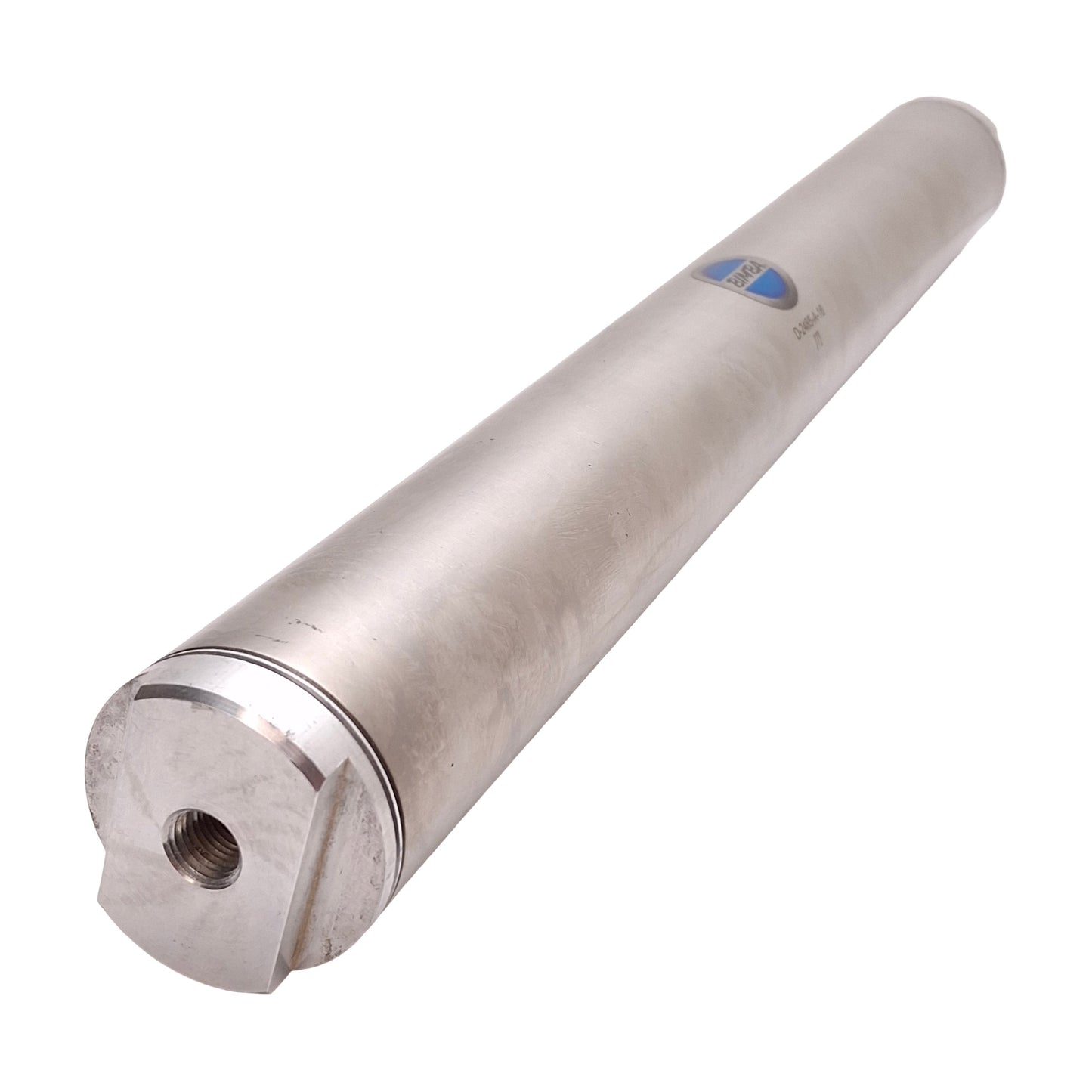 Used Bimba D-2485-A-16 Air Reservoir, ø2in Bore, 250PSI, ø2.08in x 18.88in, 1/4in NPT